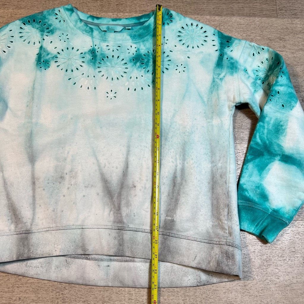 Boden Boden Arabella Eyelet Ombré Tie-dyed Crewneck Pullover Sweatshirt, Women’s Small Size S / US 4 / IT 40 - 4 Thumbnail