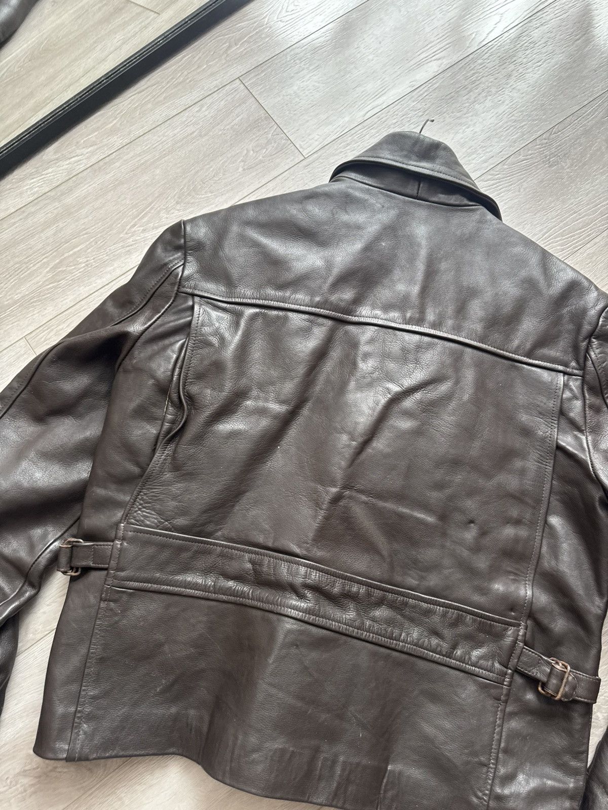 Genuine Leather 🔥ARCHIVE VINTAGE AVANT GARDE BIKER LEATHER JACKET 90s🔥 Size US L / EU 52-54 / 3 - 5 Thumbnail