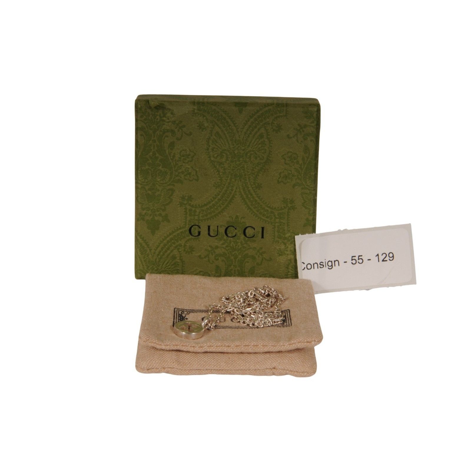 Gucci Interlock GG Logo Necklace Silver Chain Link Size ONE SIZE - 6 Thumbnail