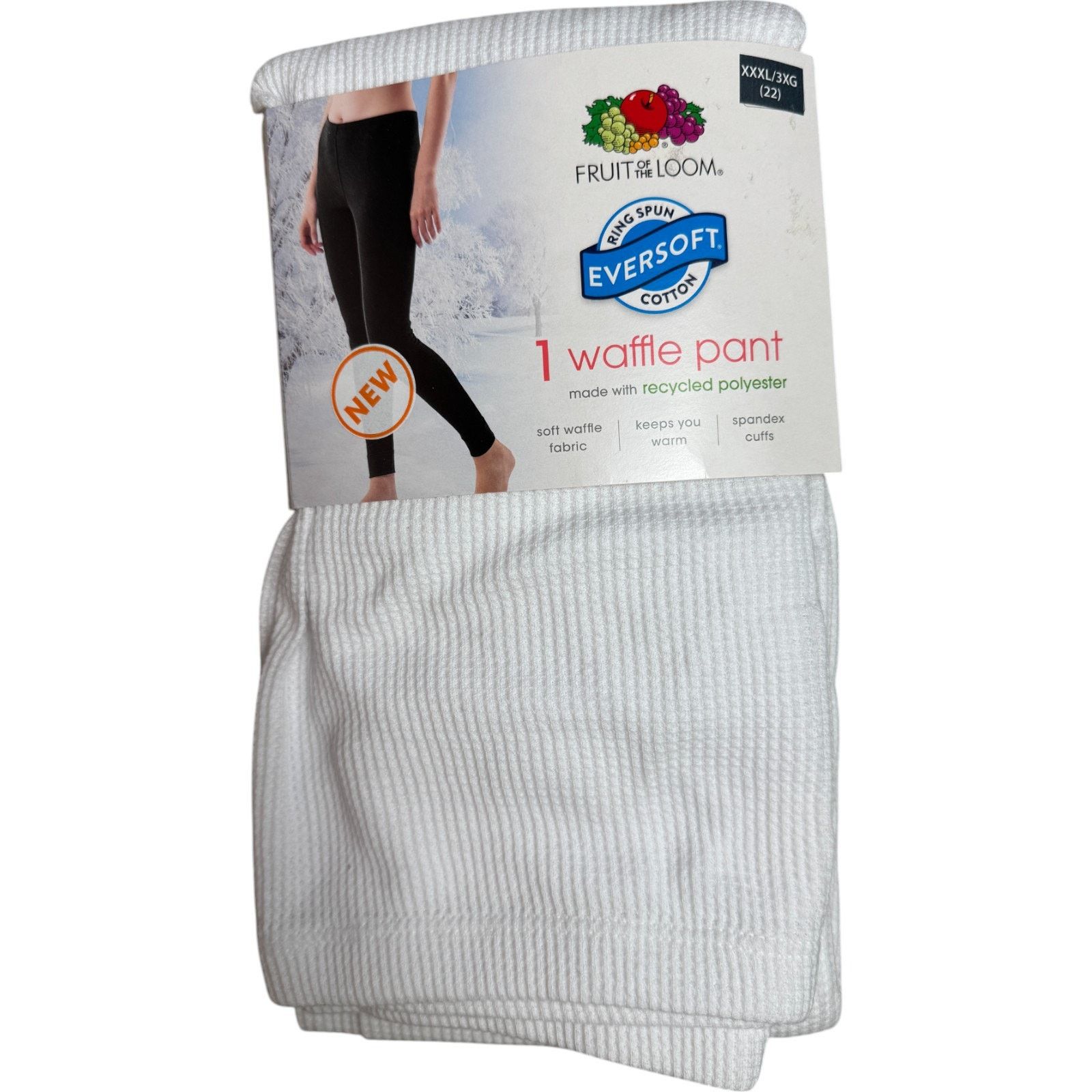 Fruit Of The Loom FRUIT of the LOOM Womens XXXL (22) Thermal Bottoms White Size 34" / US 12 / IT 48 - 1 Thumbnail