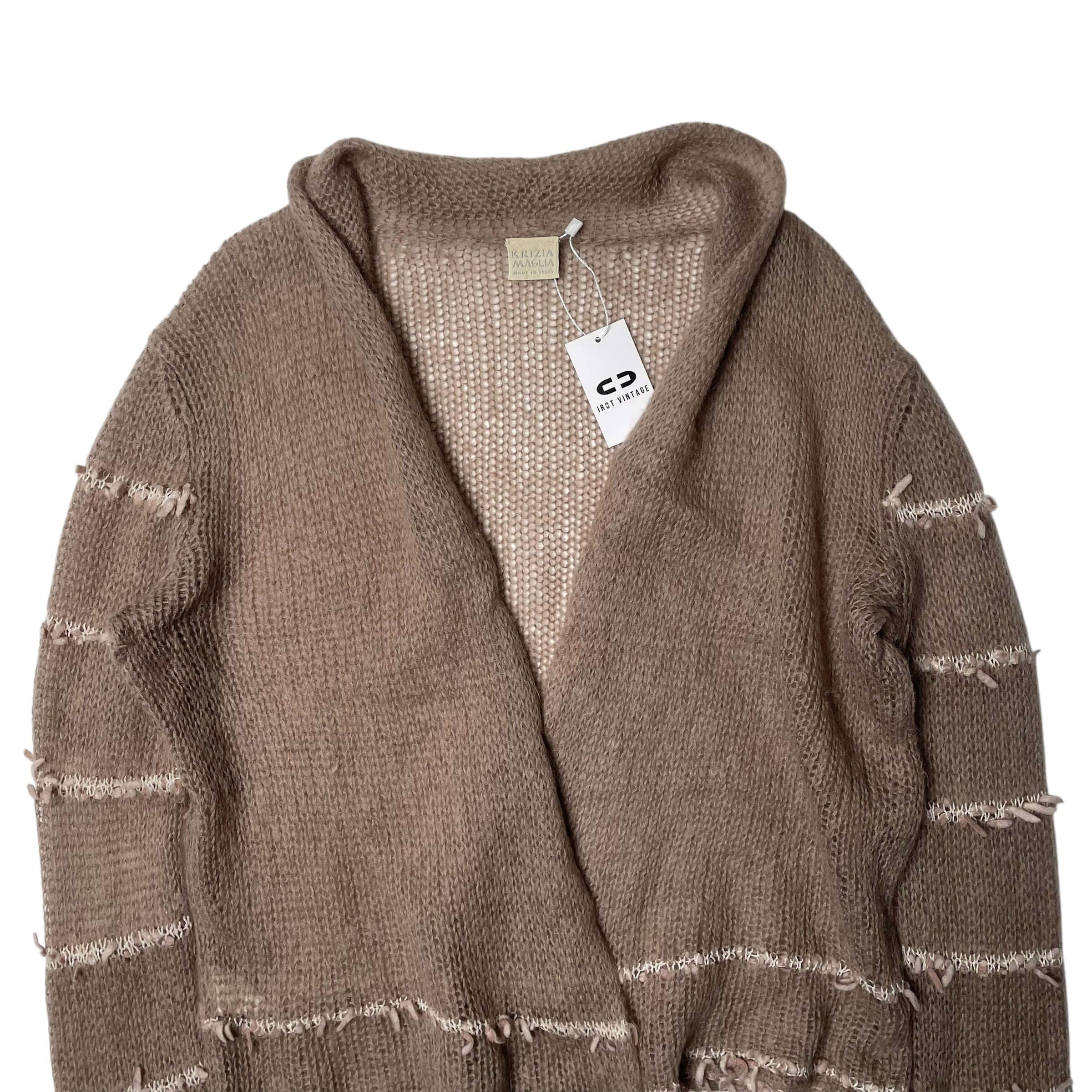 Krizia 90's krizia maglia mohair blend stripe point cardigan Size M / US 6-8 / IT 42-44 - 2 Thumbnail