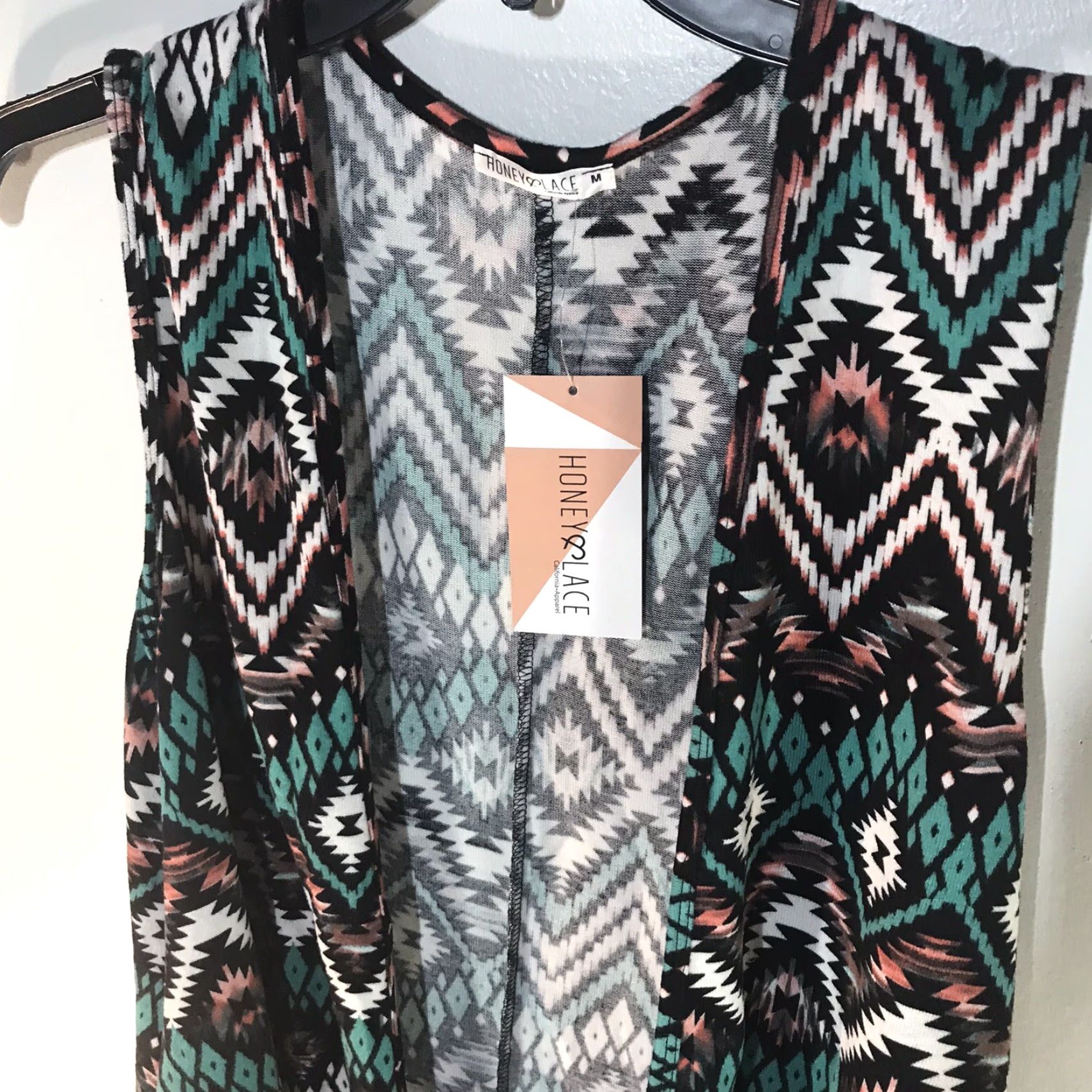 Vintage Honey & Lace Open Front Cardigan Womens Size M New Aztec Multi Size M / US 6-8 / IT 42-44 - 2 Thumbnail