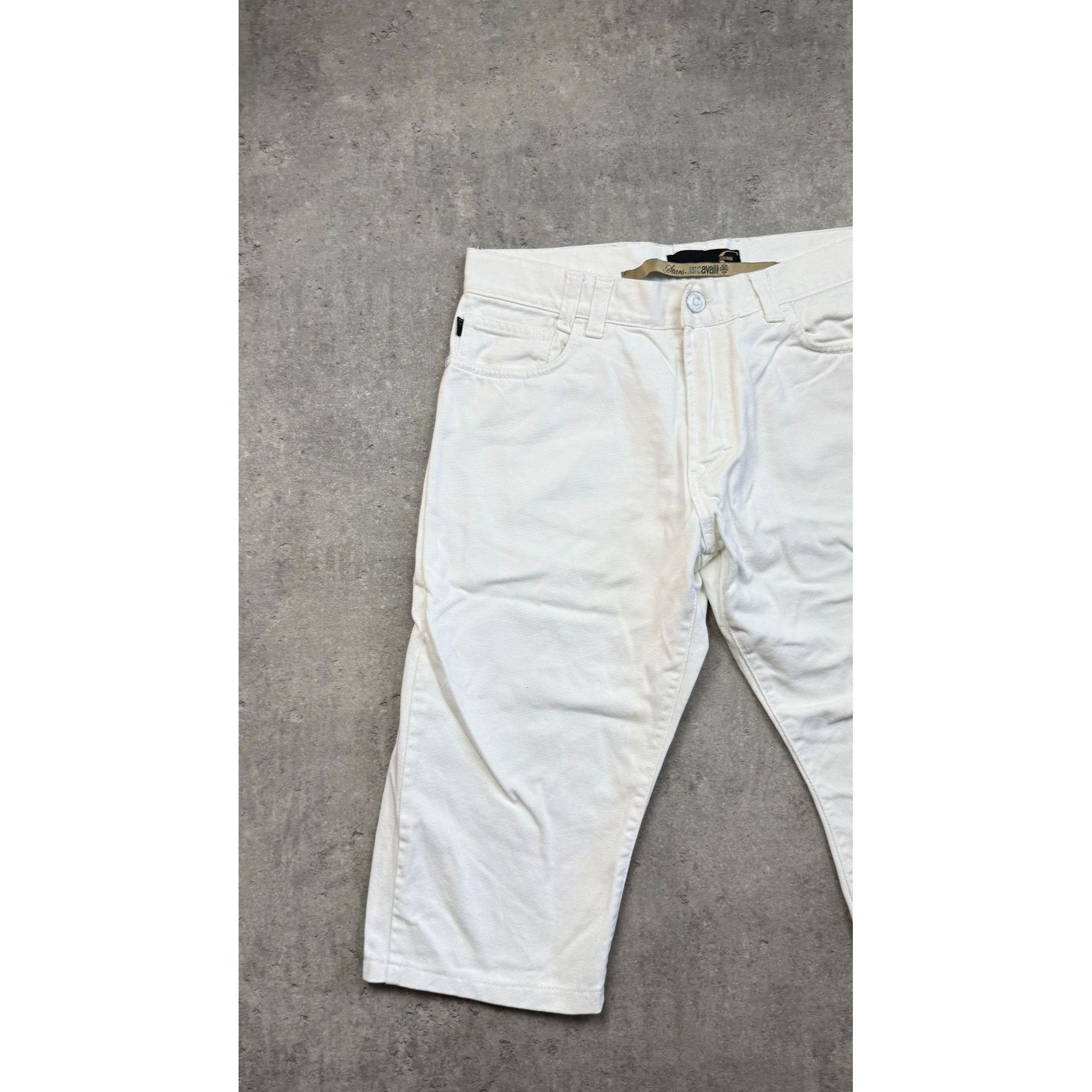Just Cavalli Archive Just Cavalli White Denim Shorts – Ittierre Era Size US 34 / EU 50 - 11 Thumbnail