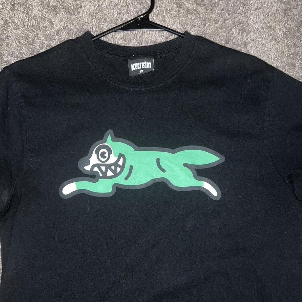 Icecream Black ice cream Tshirt with green running dog Size US M / EU 48-50 / 2 - 2 Thumbnail