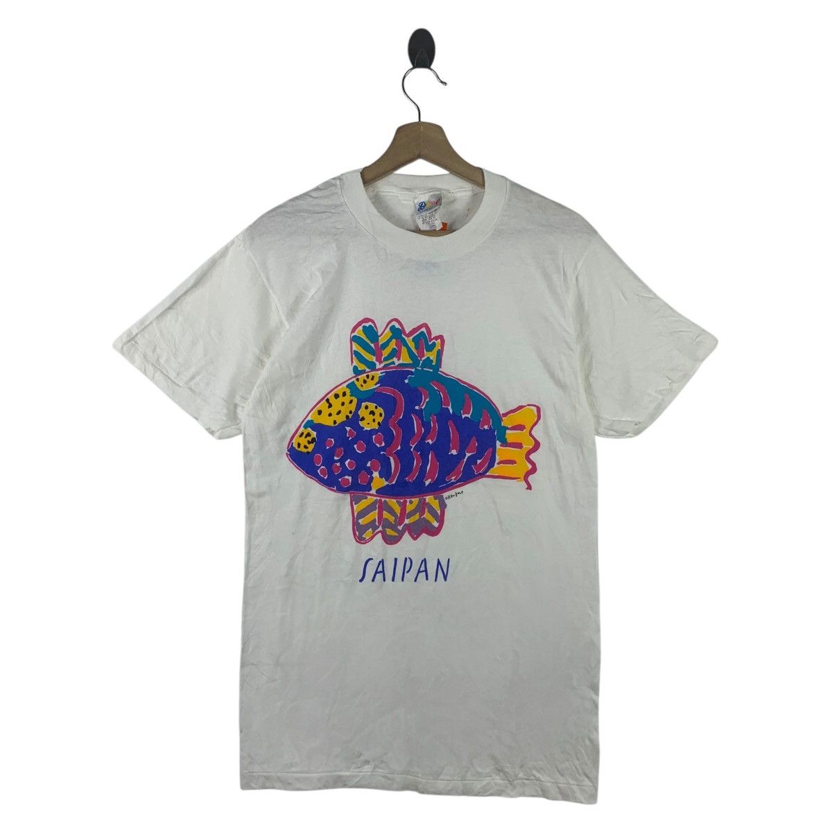 Vintage Vintage KEN DONE Australian down under saipan art tee Size US S / EU 44-46 / 1 - 1 Thumbnail
