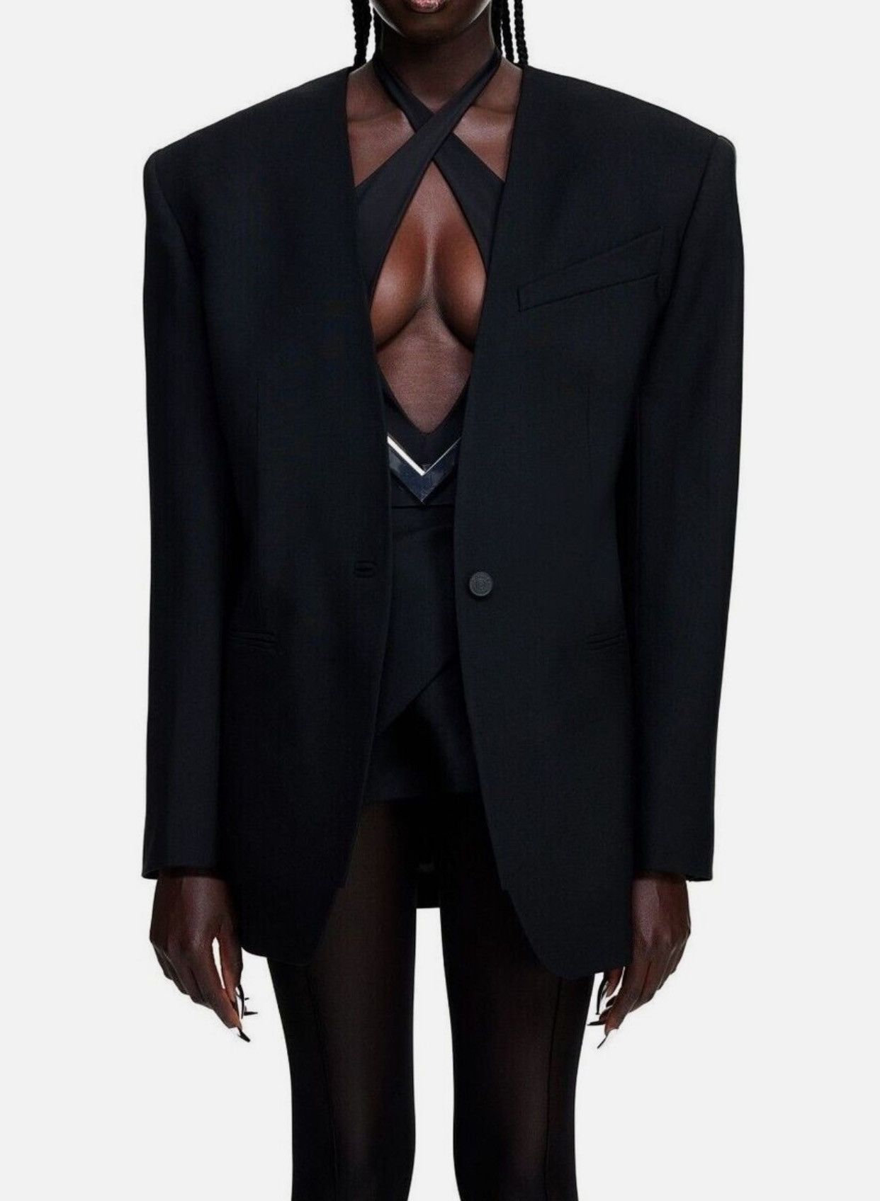H&M × Mugler × Thierry Mugler Mugler x H&M Oversized Wool Blazer Size M / US 6-8 / IT 42-44 - 7 Thumbnail