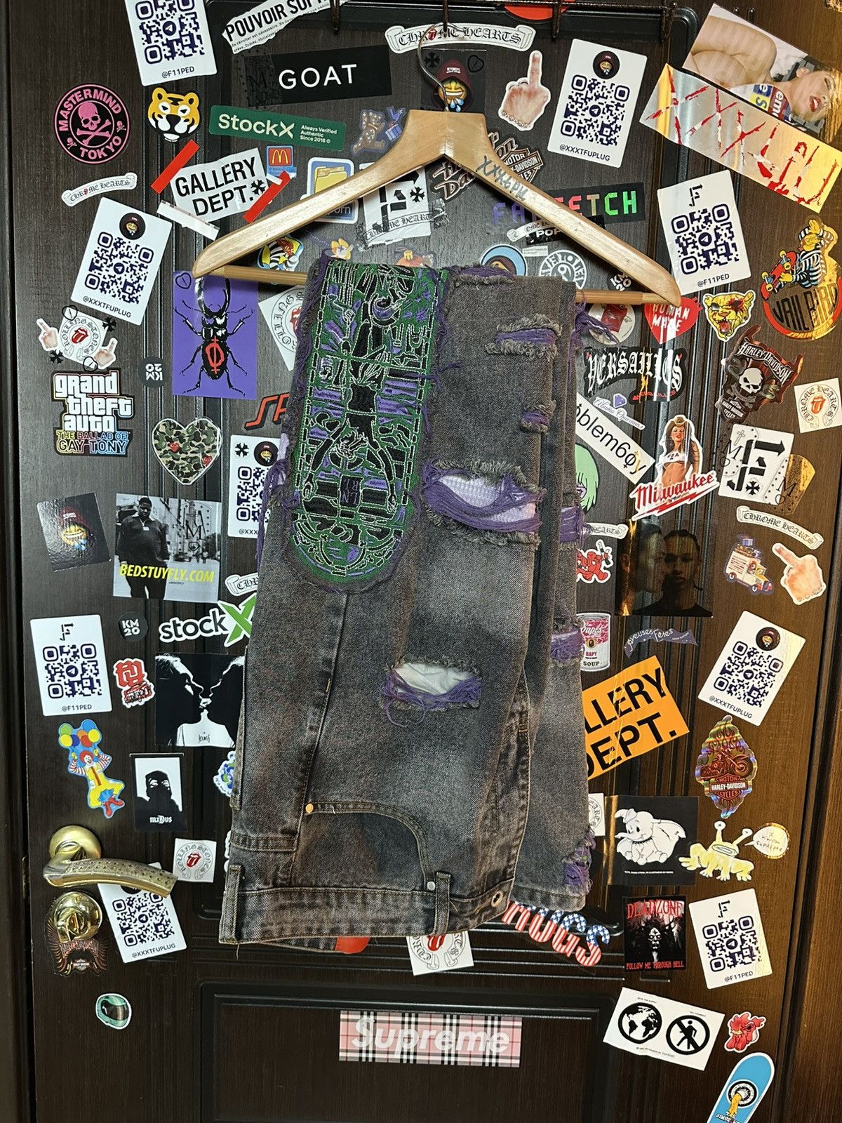 Ev Bravado × Who Decides War Who Decides War “Jesus and Maria” Fusion Denim Size US 32 / EU 48 - 1 Thumbnail