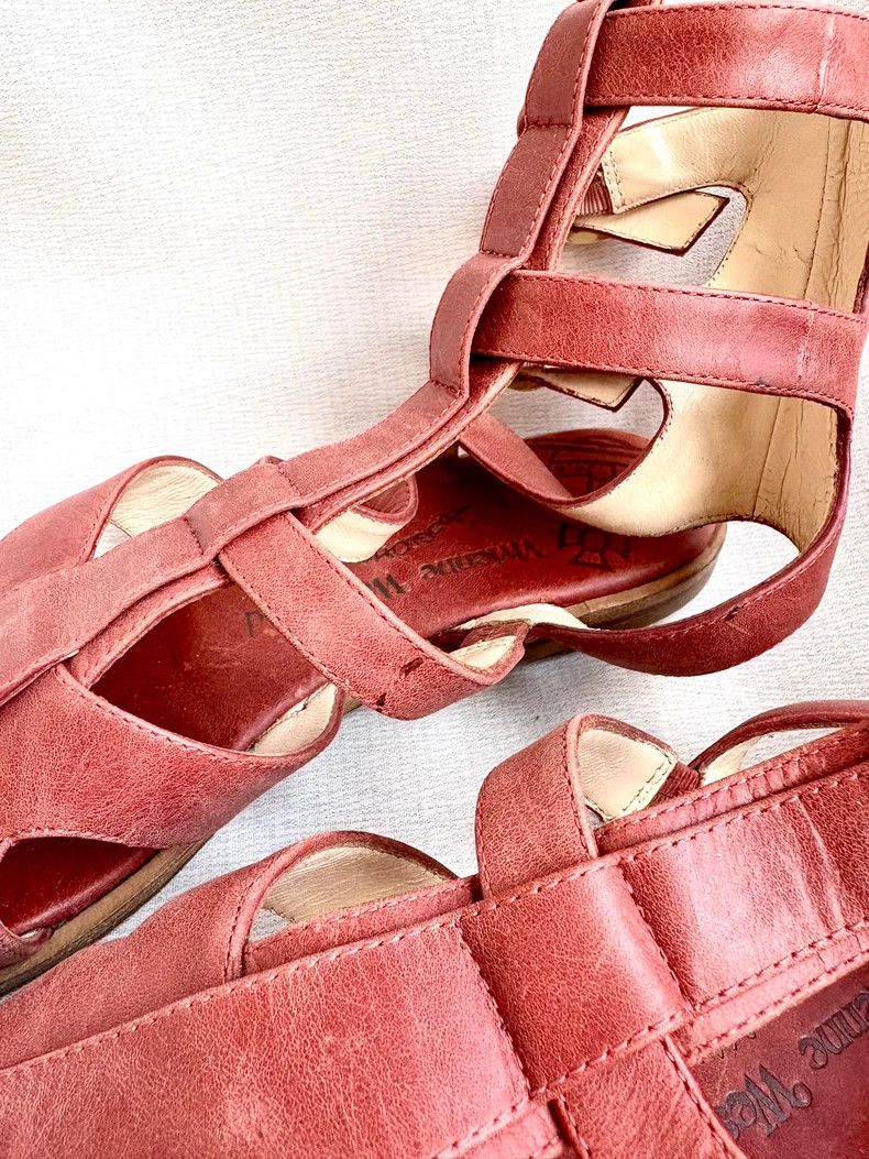 Vivienne Westwood Vivienne Westwood Red and brown Roman sandals Size US 7.5 / IT 37.5 - 6 Thumbnail