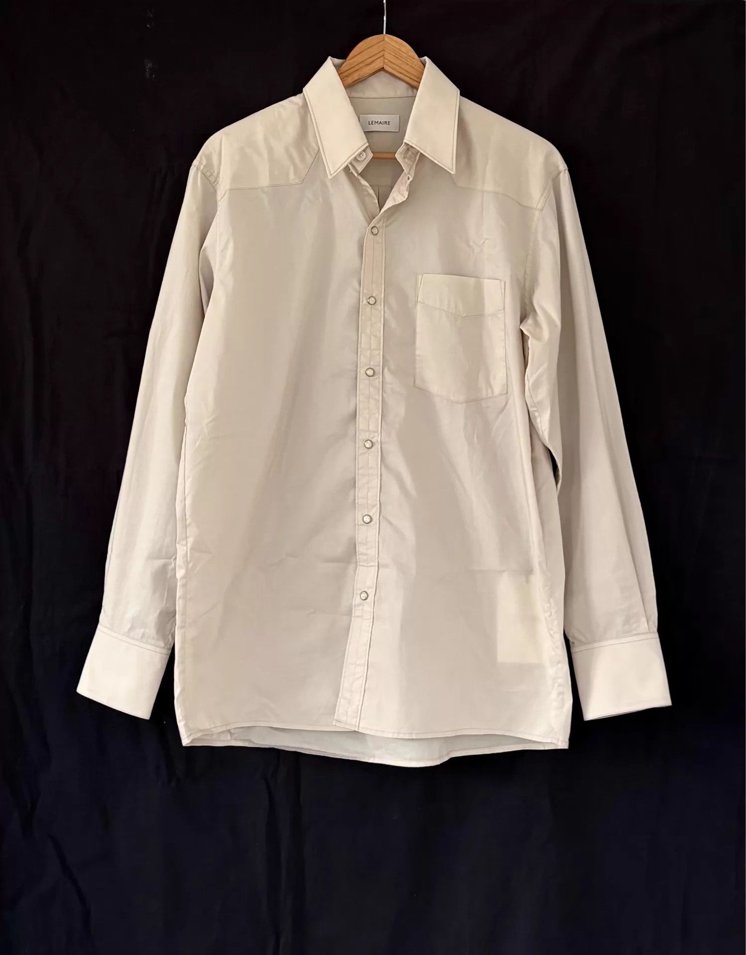 Lemaire Lemaire 22ss Men's Beige Western Shirt Size US S / EU 44-46 / 1 - 1 Thumbnail