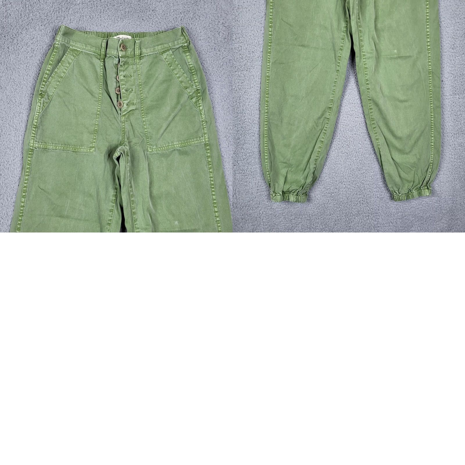 Madewell Madewell Women's Green Jogger Pants Size 26 Button Front Casual Regular Inseam 25 Tapered Waist 26 All Seasons Shirt? Size 26" / US 2 / IT 38 - 8 Thumbnail