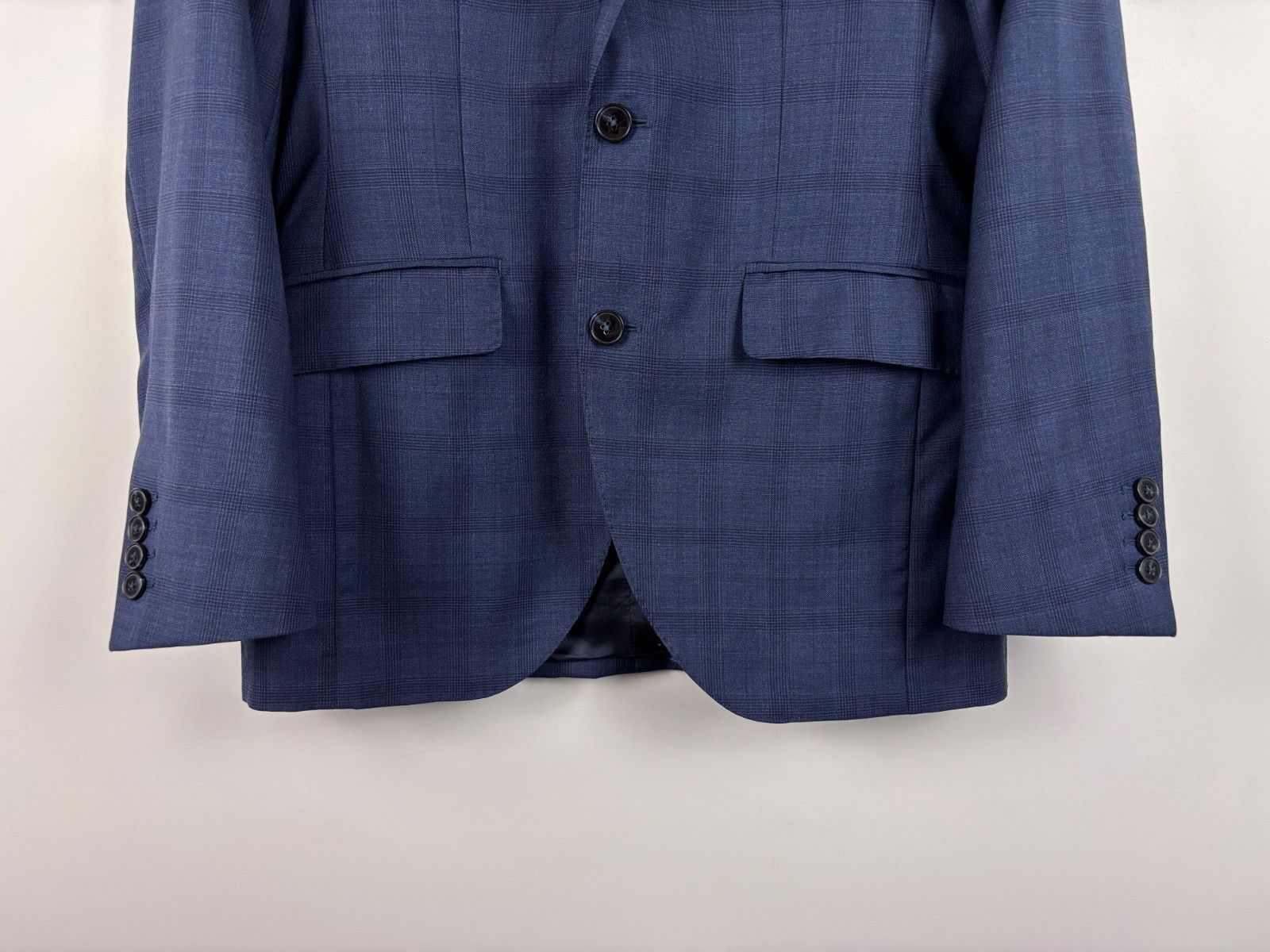 Hackett Hackett London Wool Check Blazer Jacket Dark Blue Size 36R Size 36R - 3 Thumbnail