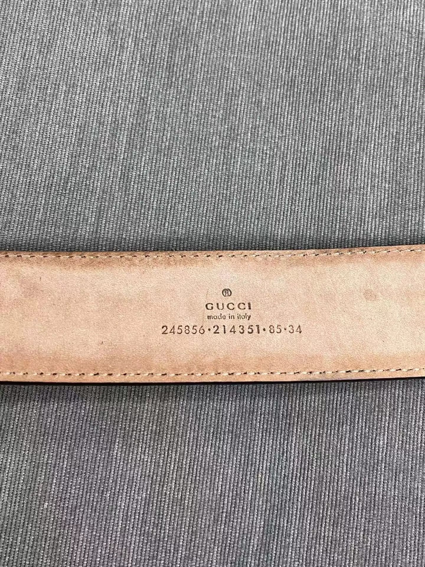 Gucci Gucci Heart Buckle Cream White Belt 99 New Size 85 Size ONE SIZE - 4 Thumbnail