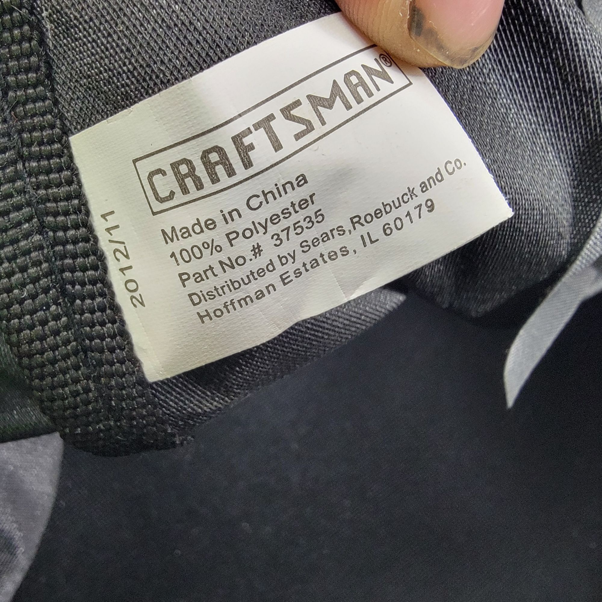 Craftsman Craftsman Large Mouth Tool Bag Heavy Duty Black Red Polyeste Size ONE SIZE - 6 Thumbnail