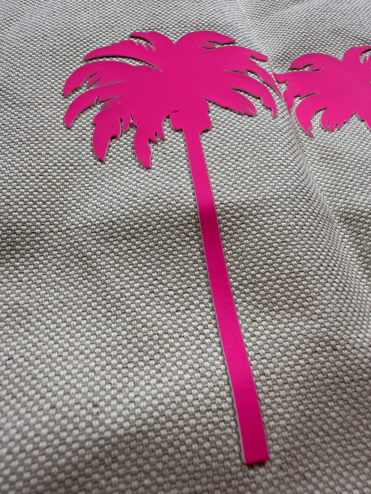 Palm Angels Palm Angels Miami Beach Cotton Canvas Shopper Bag Tote NWT Size ONE SIZE - 3 Thumbnail