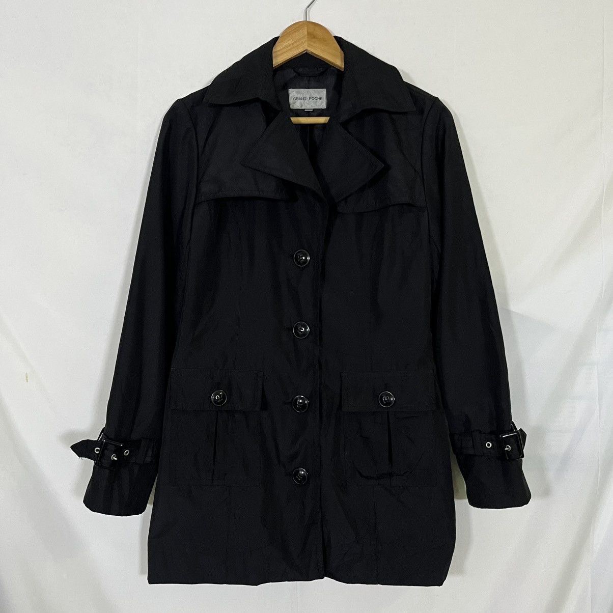 VINTAGE GRAND POCHE BUTTON UP LONG COAT JACKET