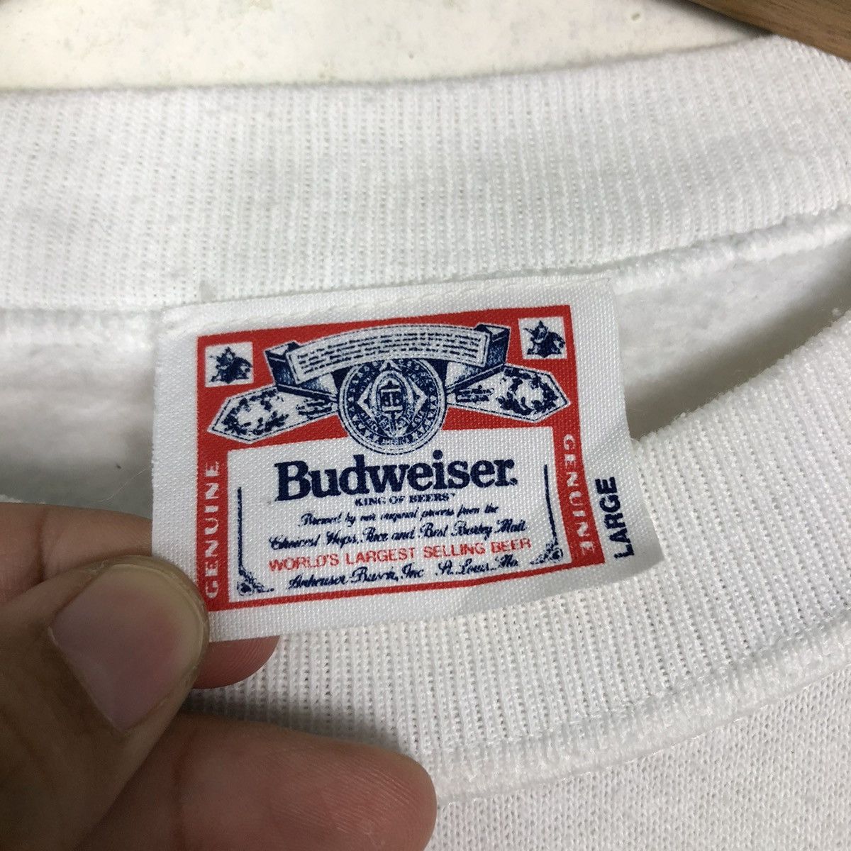 Japanese Brand × Vintage 🔥VINTAGE SWEATSHIRT BUDWEISER BIG LOGO Size US L / EU 52-54 / 3 - 13 Thumbnail