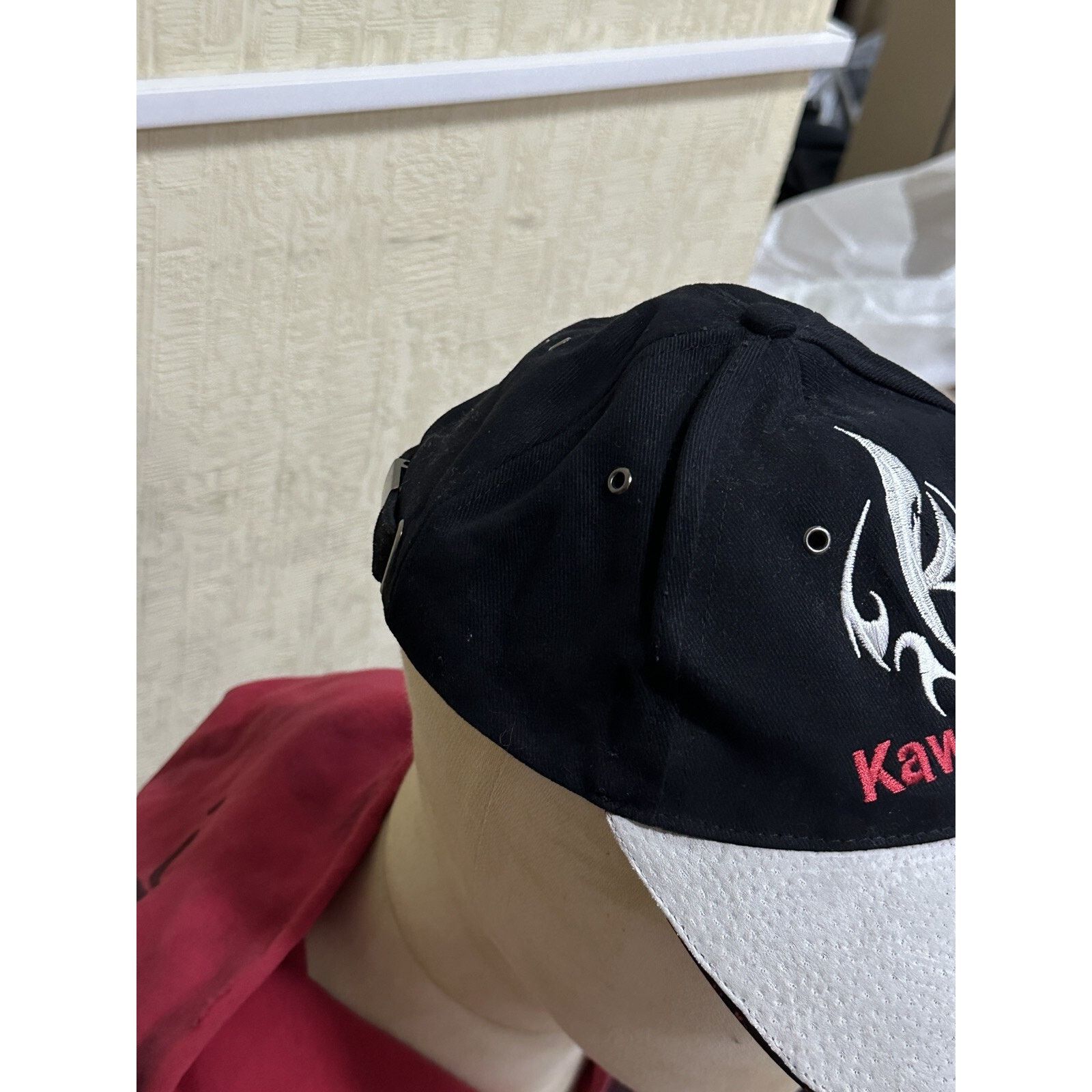 Vintage Vintage 90’s Kawasaki Motorcycle Racing Men’s Baseball Cap Size ONE SIZE - 6 Thumbnail