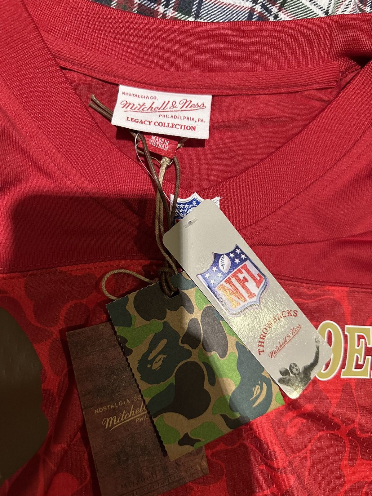Bape × Mitchell & Ness Bape x Mitchell & Ness San Francisco 49ers Legacy Jersey Size US XL / EU 56 / 4 - 5 Thumbnail