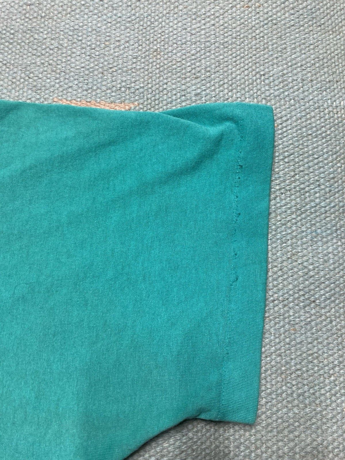 Vintage Vintage 70s pocket t shirt blank teal turquoise grunge XL Size US XL / EU 56 / 4 - 9 Thumbnail