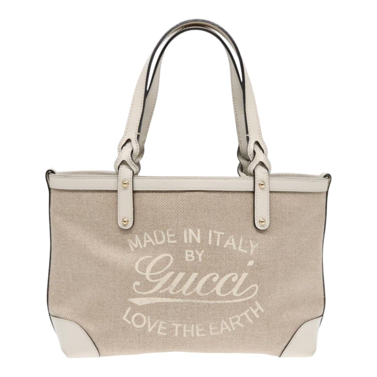 Gucci -- Beige Canvas Handbag (Pre-Owned) Size ONE SIZE - 1 Thumbnail