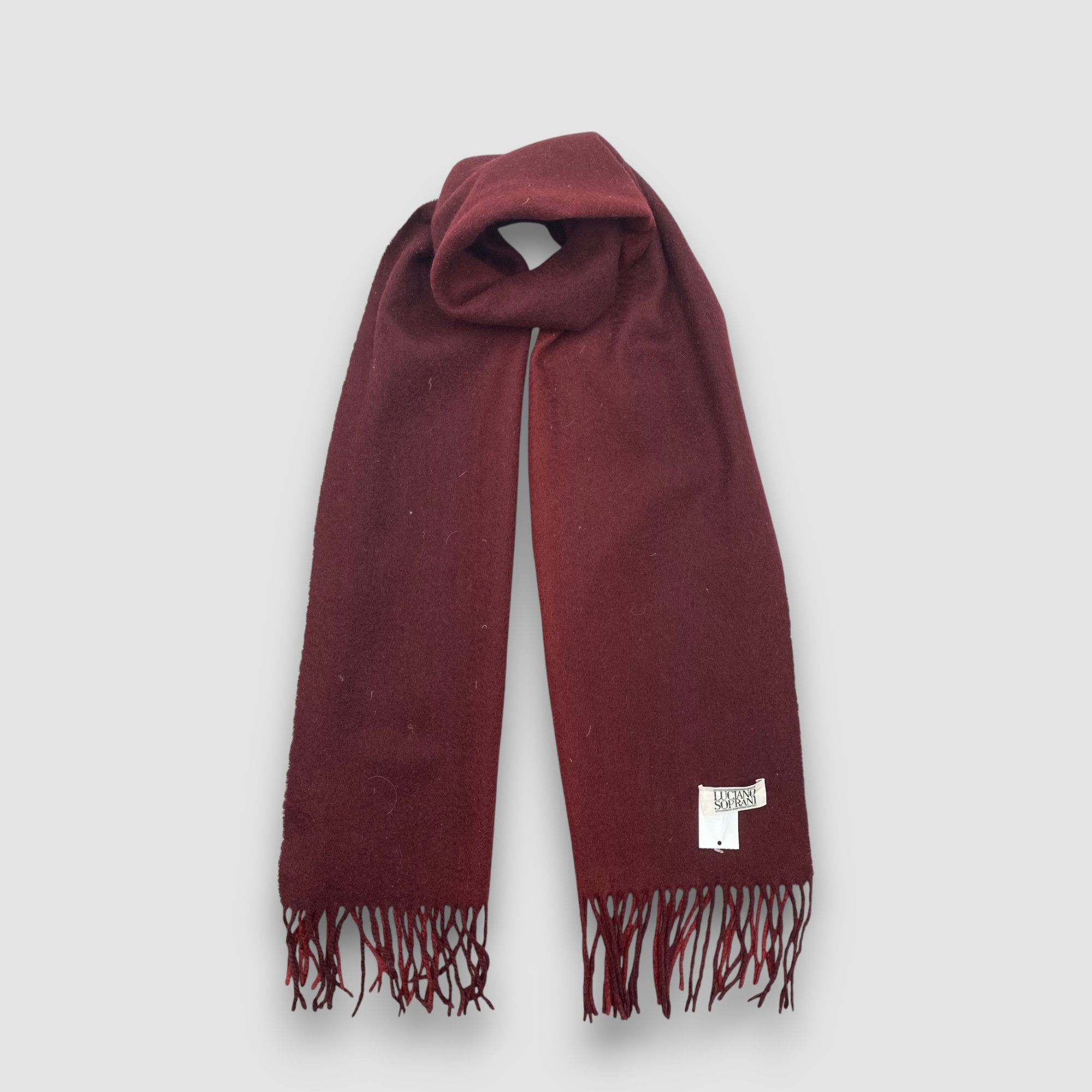 Japanese Brand Vintage Luciano Soprani Scarf Muffler Wool Winter Scarves Size ONE SIZE - 1 Thumbnail