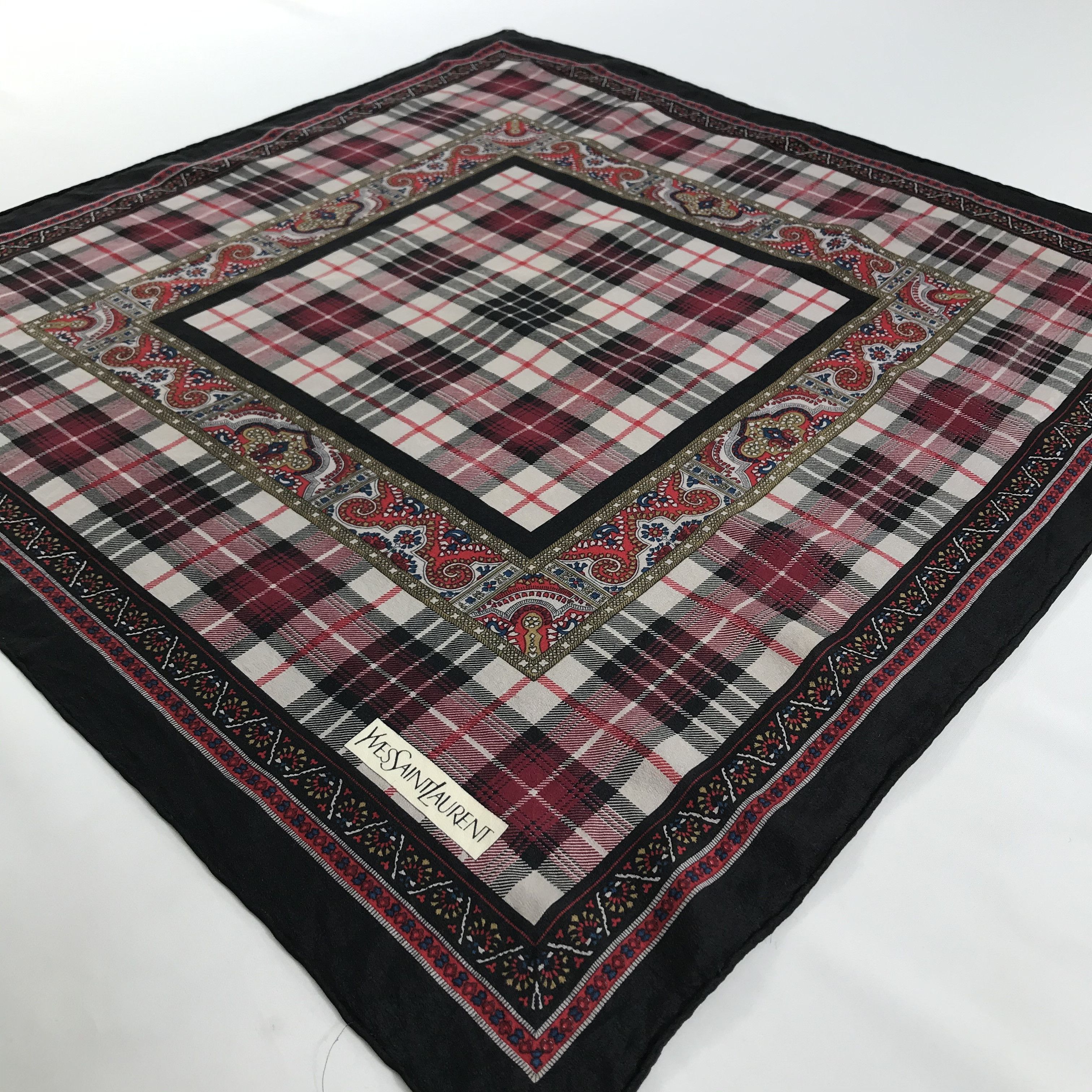 Vintage × Yves Saint Laurent Yves Saint Laurent Bandana / Handkerchief/Neckerchief -S1655 Size ONE SIZE - 2 Thumbnail