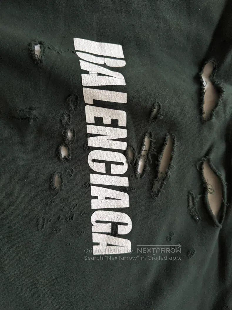 Balenciaga Balenciaga Hole Logo Letter Printed Hoodie Size US M / EU 48-50 / 2 - 2 Thumbnail