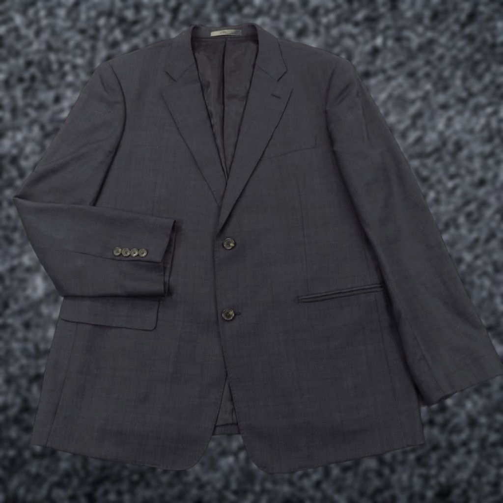 Vintage Reda Blazer Men 44R Navy Plaid Travel Wool Paisley Liner Sport Coat Jacket Check Size 44R - 1 Thumbnail