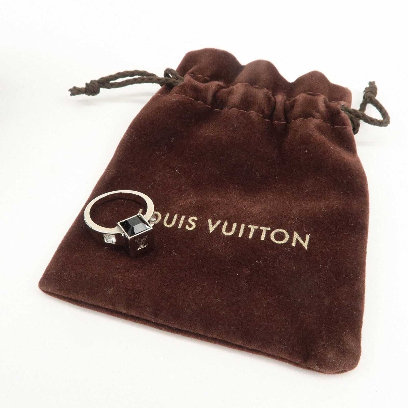 Louis Vuitton Louis Vuitton Berg Gamble Metal Rhinestone Ring Silver Size ONE SIZE - 5 Thumbnail