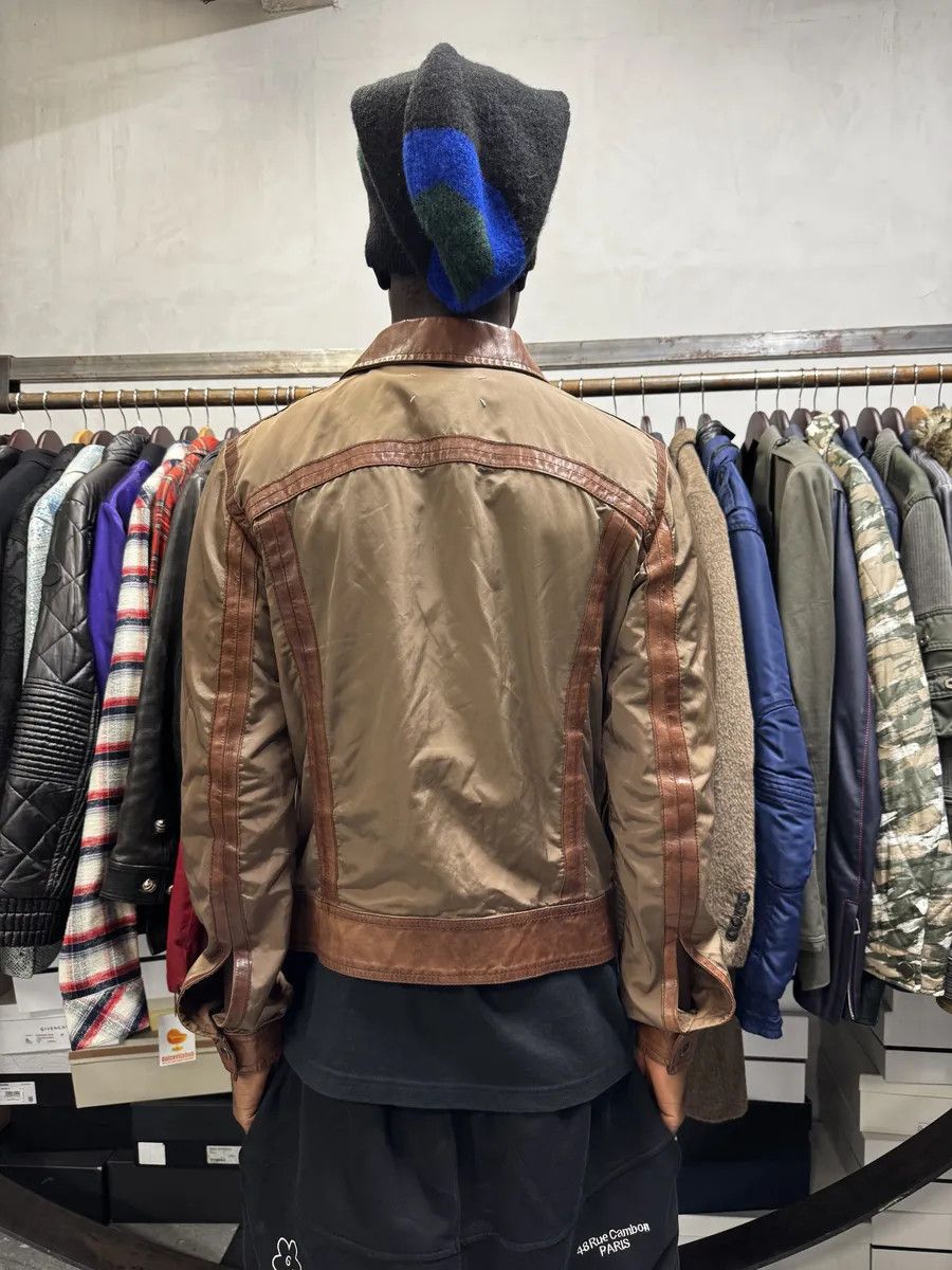 Maison Margiela 2000s Maison Martin Margiela Brown & Khaki Hybrid Leather Jacket Size US XS / EU 42 / 0 - 4 Thumbnail
