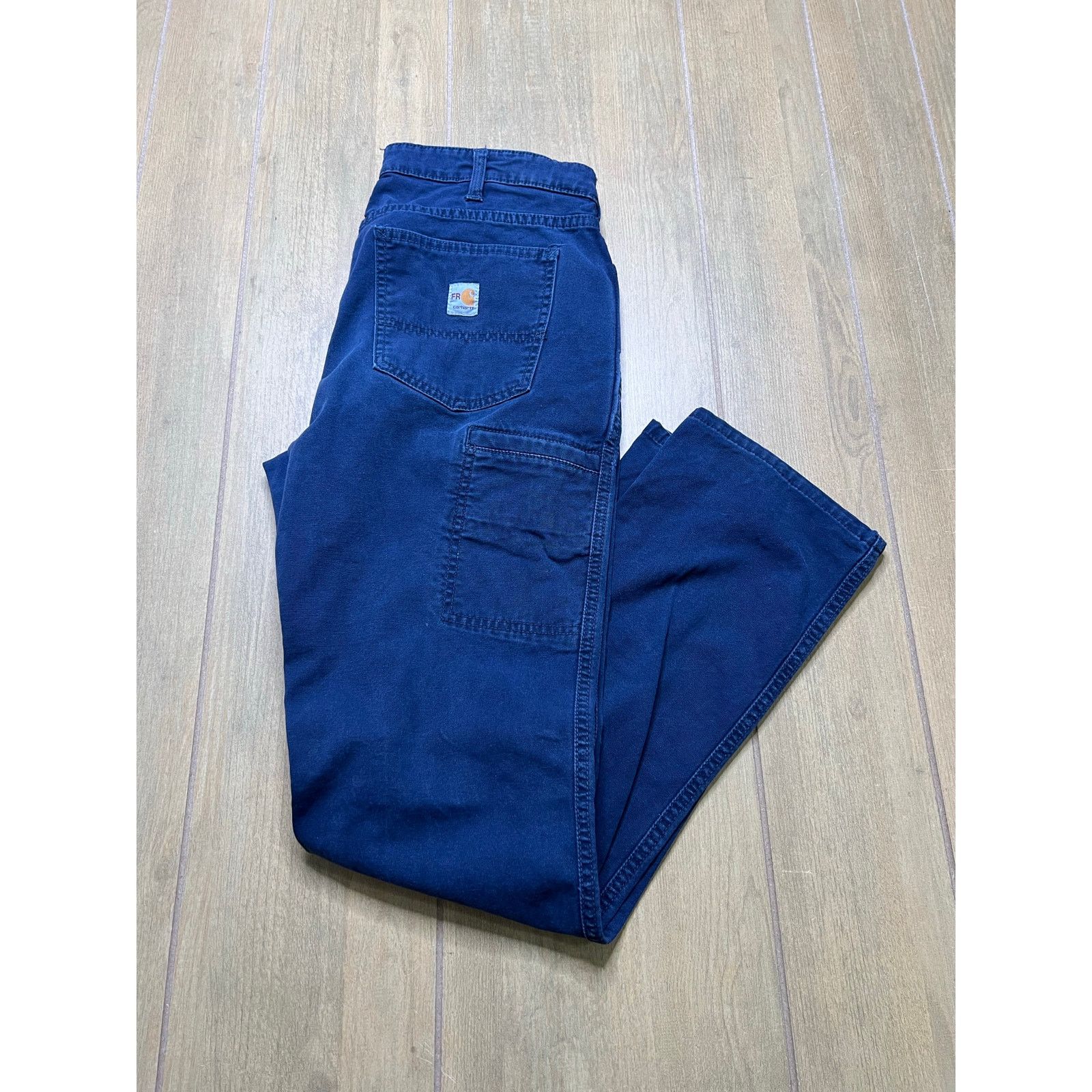 Carhartt Women Carhartt Sz 8 regular Blue Denim 30x29 Y2K utility Size 30" / US 8 / IT 44 - 1 Thumbnail
