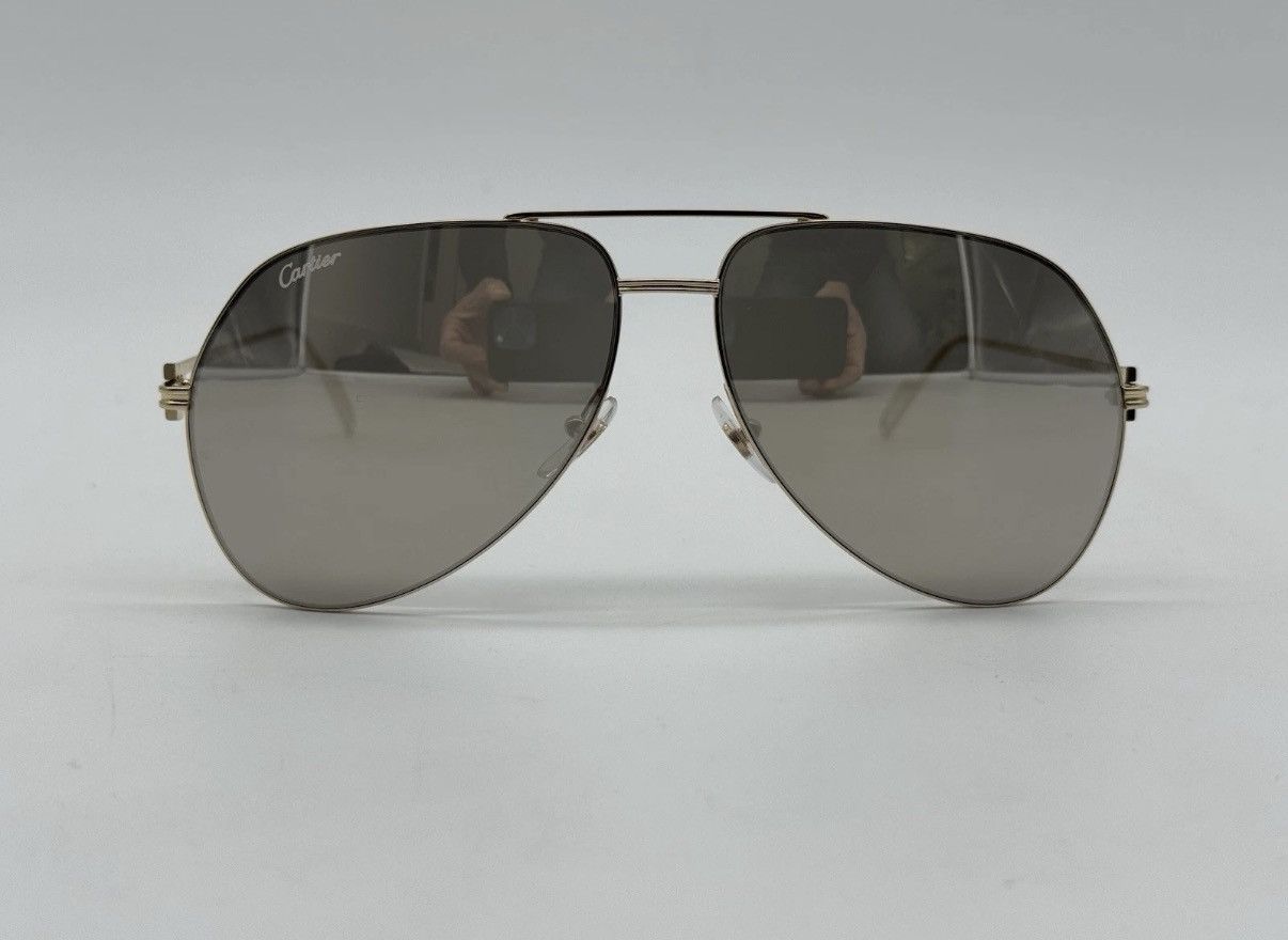 Cartier Aviator 62mm GOLD Mirror Sunglasses CT0110S Vendome Size ONE SIZE - 1 Thumbnail