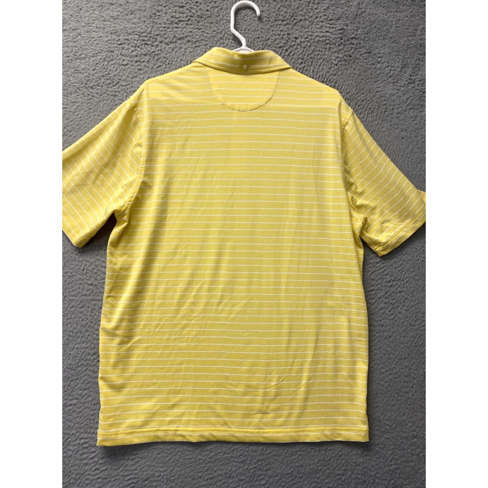 Cremieux Cremieux Polo Shirt Mens M Yellow Stripe Seaside Stretch Golf Adult 104-37 Size US M / EU 48-50 / 2 - 7 Thumbnail