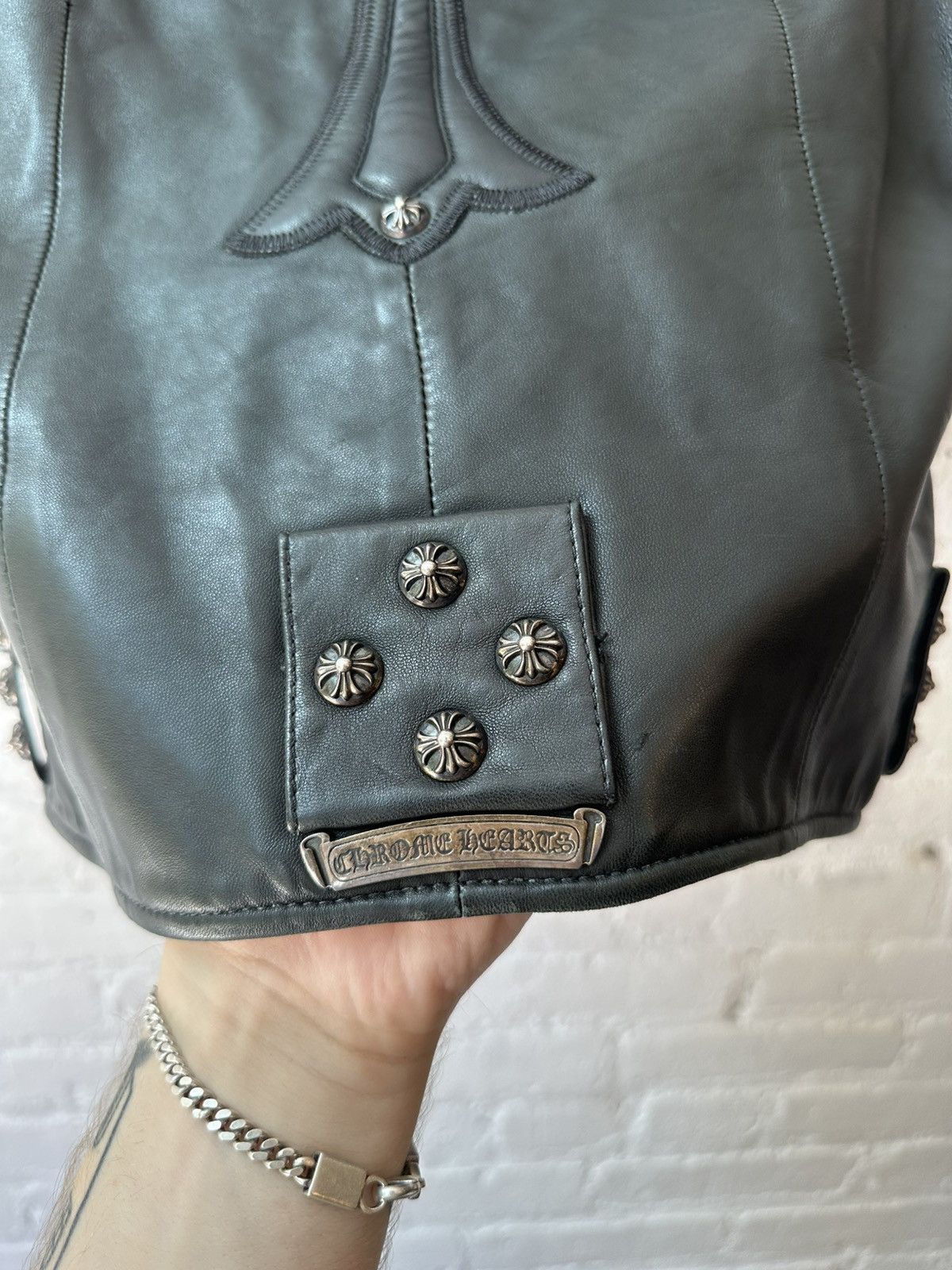 Chrome Hearts Chrome Hearts Insane Leather Moto Vest Size US XS / EU 42 / 0 - 10 Thumbnail