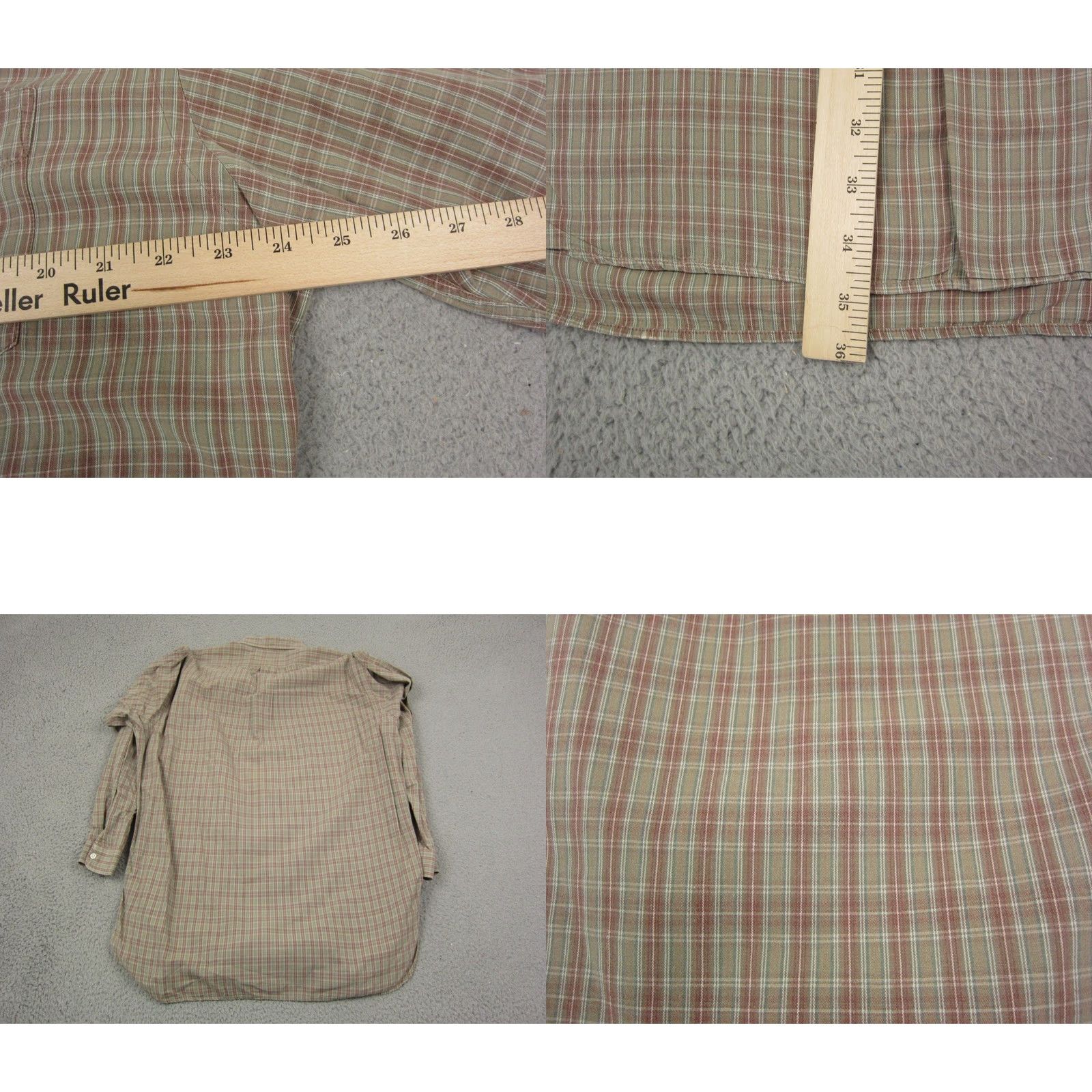 Ralph Lauren VINTAGE Ralph Lauren Shirt Mens L Green Red Gray Pony Plaid McMeel Pocket Button-Up Size US L / EU 52-54 / 3 - 8 Thumbnail