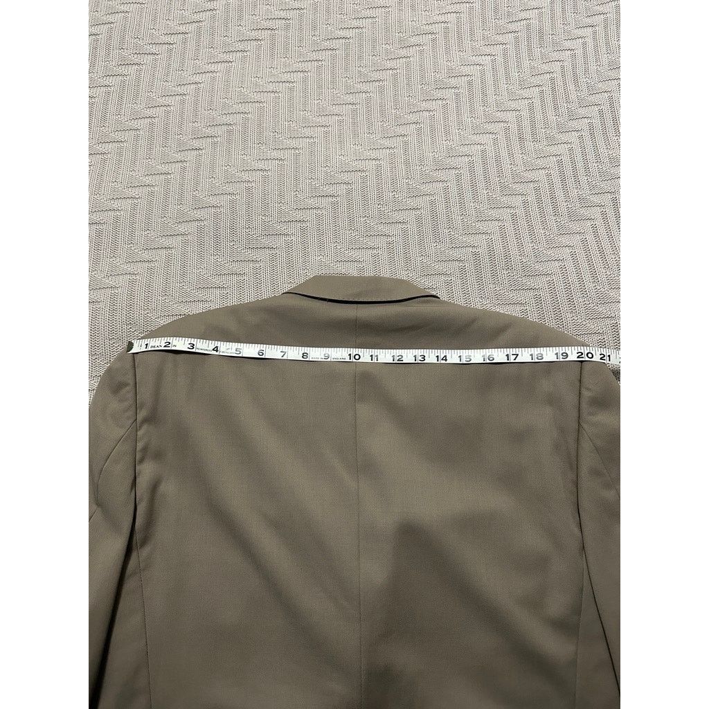 Ermenegildo Zegna Ermenegildo Zegna khaki three button wool sport coat Size 44R - 10 Thumbnail