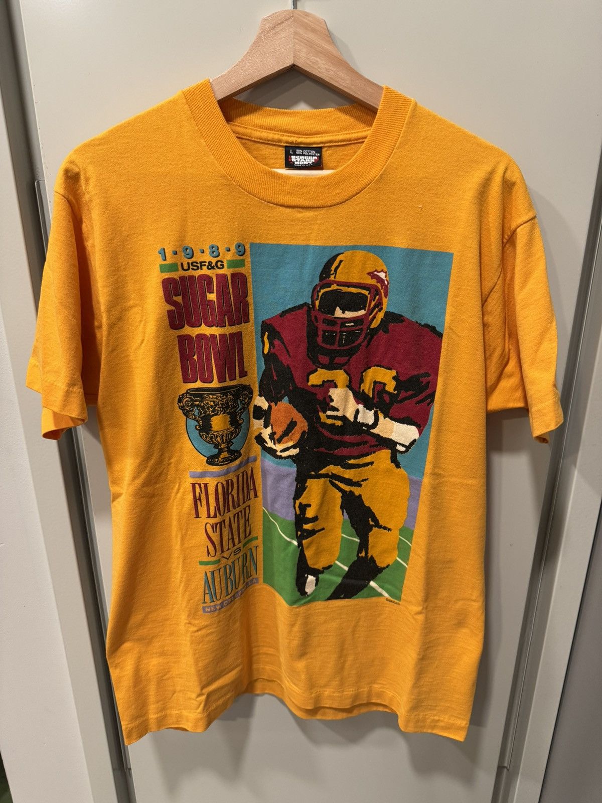 Vintage 1989 sugar bowl FSU vs Auburn vintage t shirt Size US L / EU 52-54 / 3 - 1 Thumbnail
