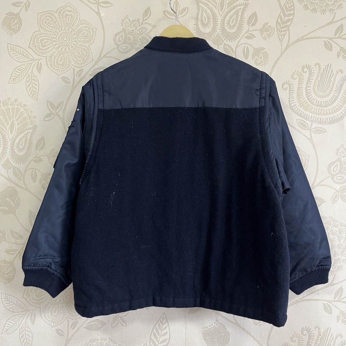 DKNY × Vintage DKNY USA Two Ways Bomber Wool Jacket Size US M / EU 48-50 / 2 - 2 Thumbnail