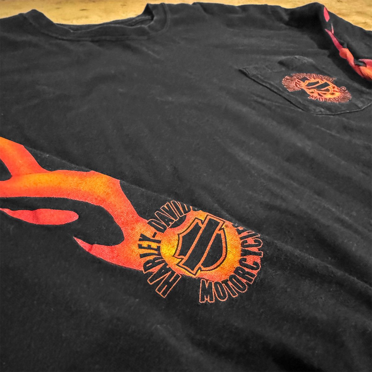 Harley Davidson VTG 1998 Harley-Davidson L/S Pocket Tee Size US L / EU 52-54 / 3 - 4 Thumbnail