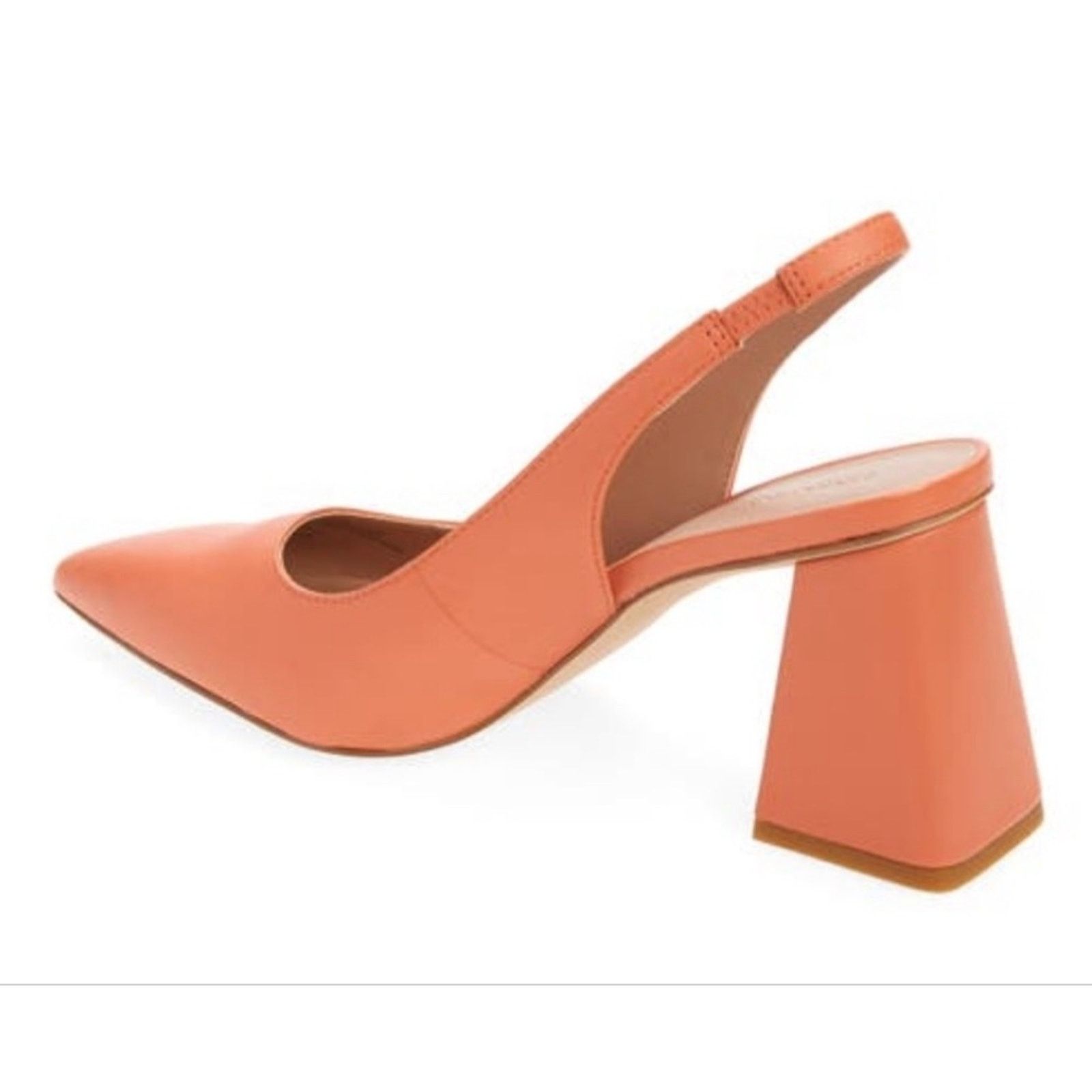 Nordstrom Nordstrom Polina Coral Leather Slingback Heels, Size 5.5 Size US 5.5 / IT 35.5 - 2 Thumbnail
