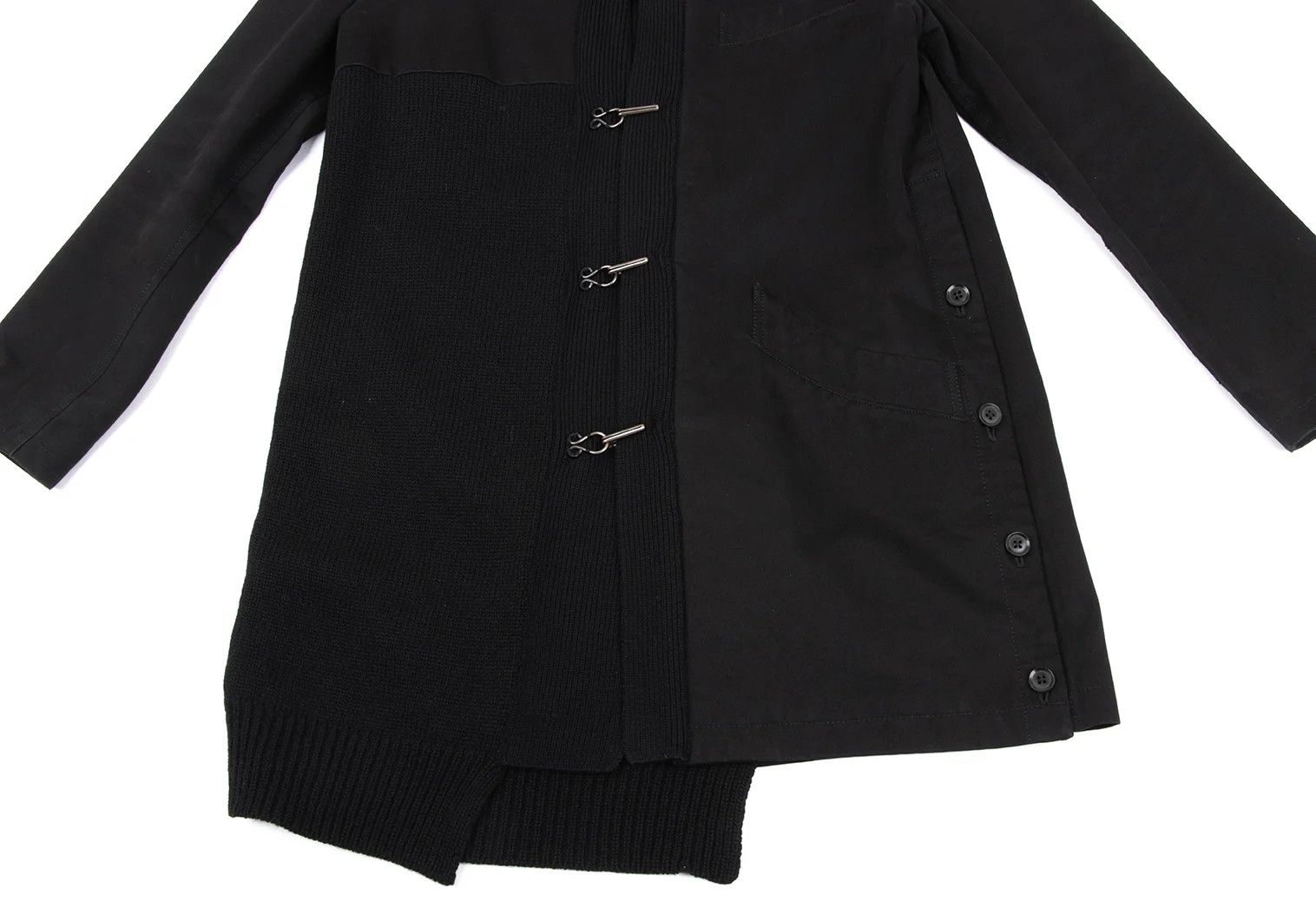 Yohji Yamamoto Yohji Yamamoto Knit Cotton China Jacket Black 2 Size US M / EU 48-50 / 2 - 10 Thumbnail
