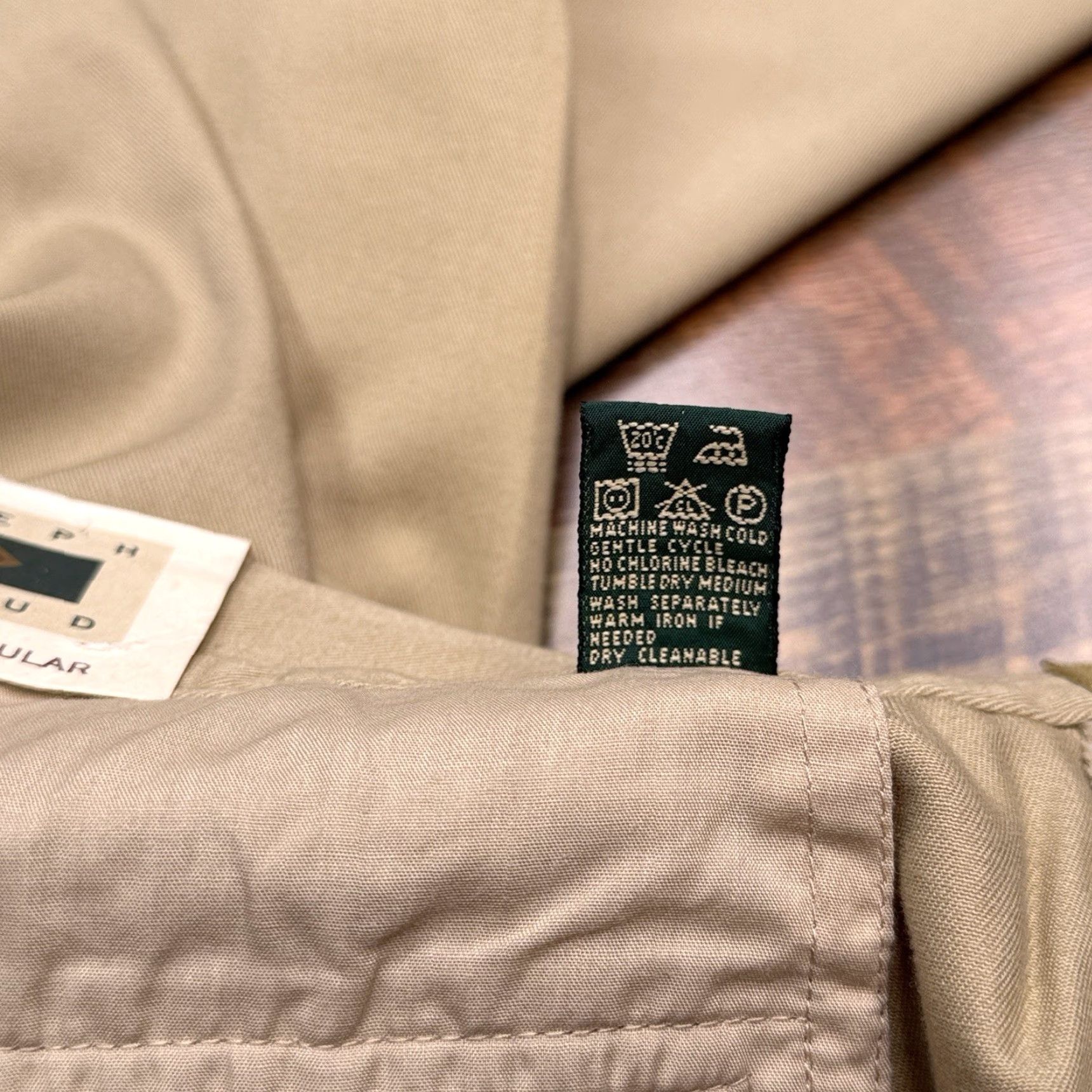 Joseph Abboud Joseph Abboud Pants Mens Regular Straight 38x32 Khaki Brown High Rise Twill Cotton Workwear Formal Solid KD Size US 38 / EU 54 - 6 Thumbnail