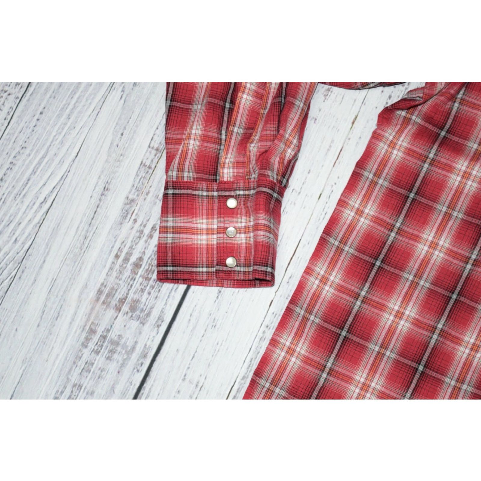 Wrangler WRANGLER WESTERN PEARL SNAP SHIRT MENS 2XL RED CHECK COTTON BUTTON-UP COTTON PLAID BIG POCKETED EUC Casual Western Theme Cowboy Size US XXL / EU 58 / 5 - 3 Thumbnail