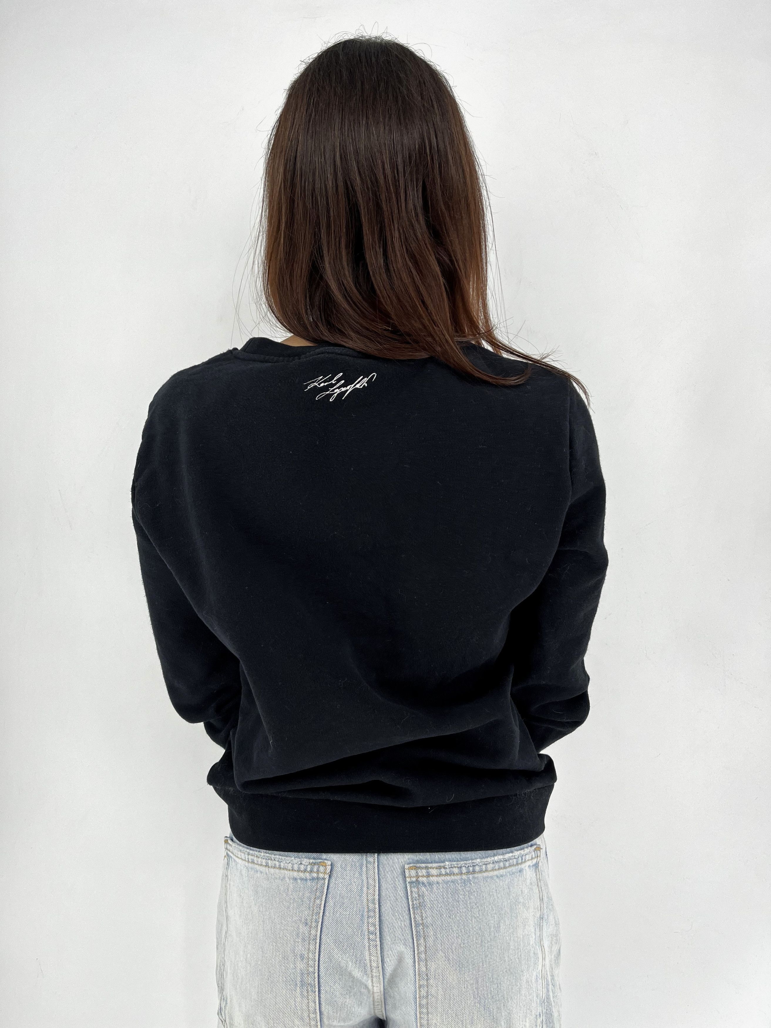 Karl Lagerfeld LGERFELD Karl Lagerfeld Black Label Logo Face Sweatshirt Size S / US 4 / IT 40 - 3 Thumbnail