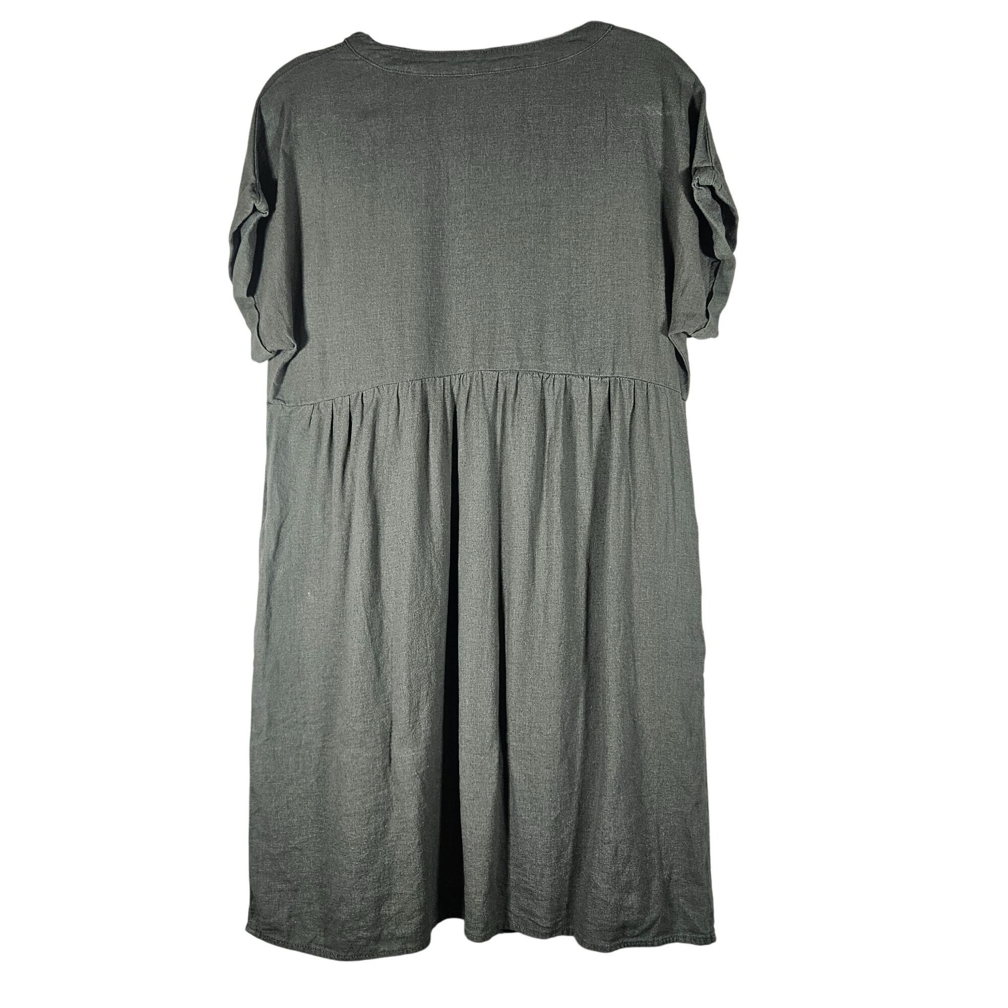 Other Briggs Sage Green Dress S Knee-Length V-Neck Soft Neutral Qu Size M / US 6-8 / IT 42-44 - 3 Thumbnail