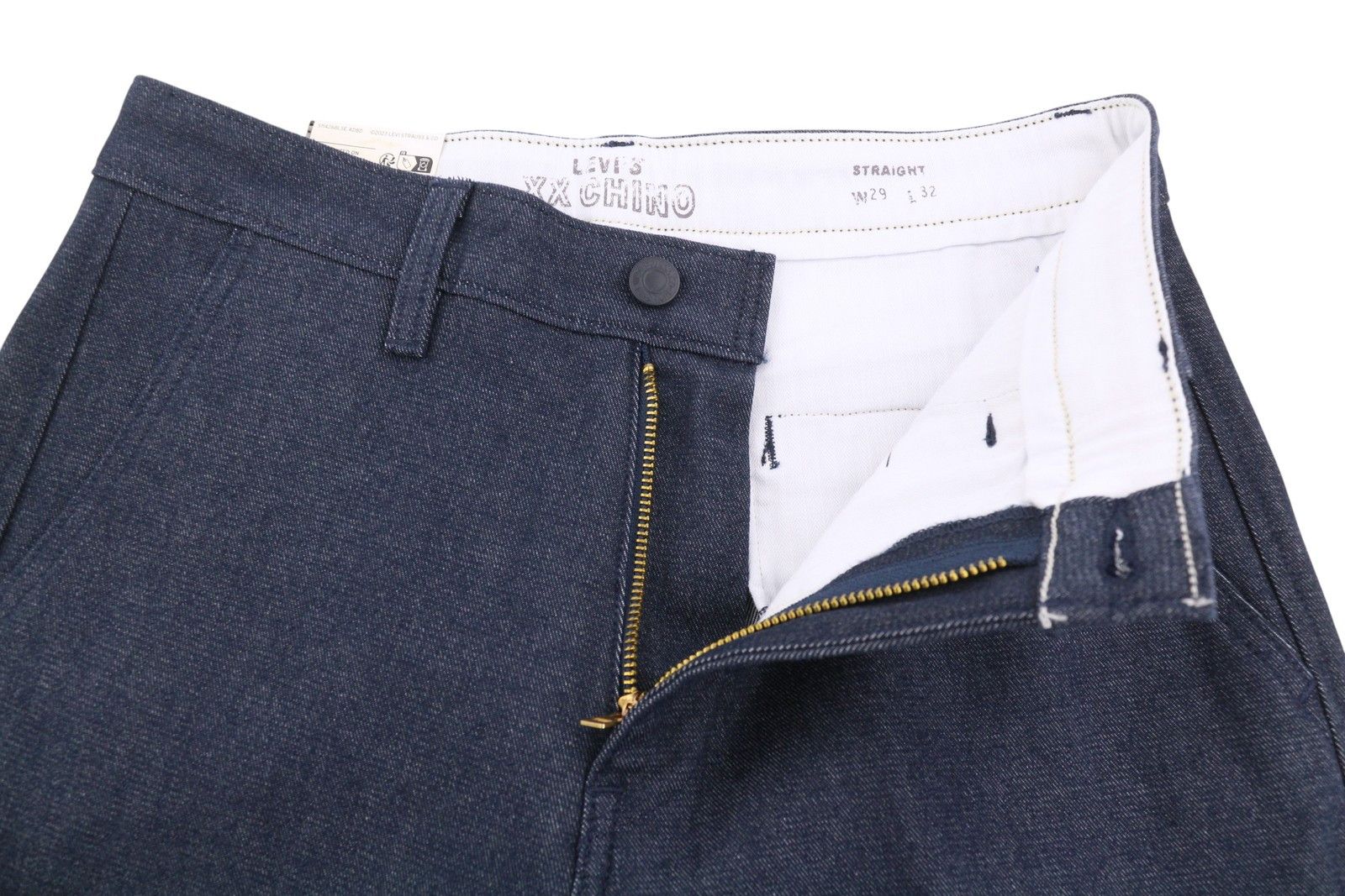 Levi's XX CHINO W29/L32 Dark Blue Straight Stretch Zip Pants 87063 Size US 29 - 5 Thumbnail