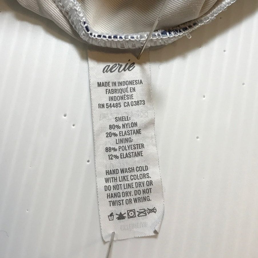 Other Aerie Striped V-neck Stretch One-piece Swimsuit 14/16 Size XL / US 12-14 / IT 48-50 - 3 Thumbnail