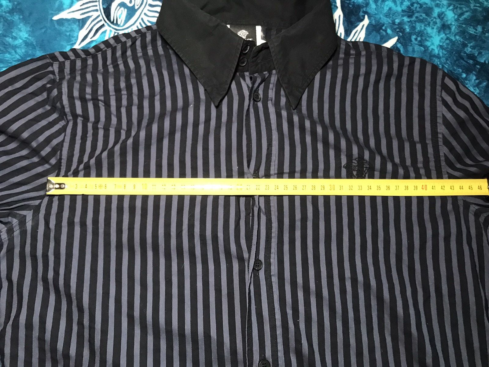 Versace Vintage Versace Stripe Button Up Medusa Shirt Cufflinks Size US M / EU 48-50 / 2 - 6 Thumbnail