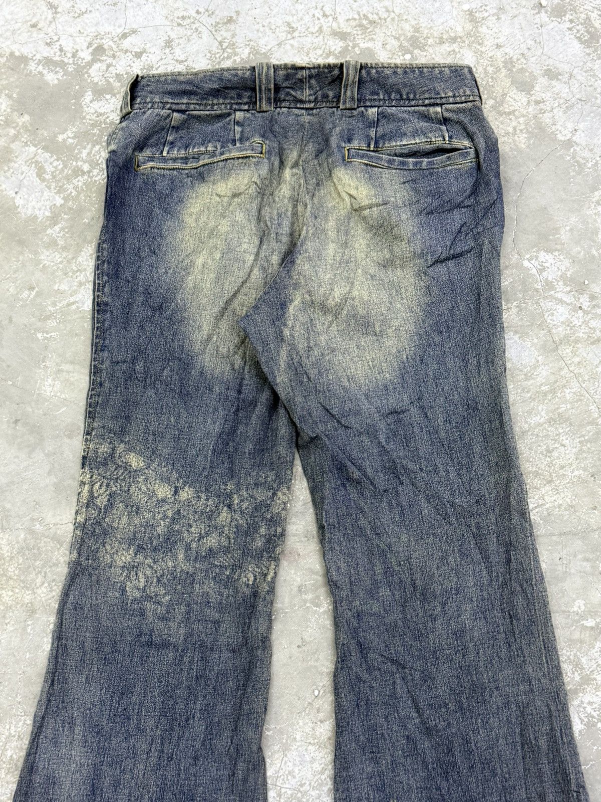 Tornado Mart Tornado Mart Flared Faded Washed Denim Pants W32 Size US 32 / EU 48 - 4 Thumbnail