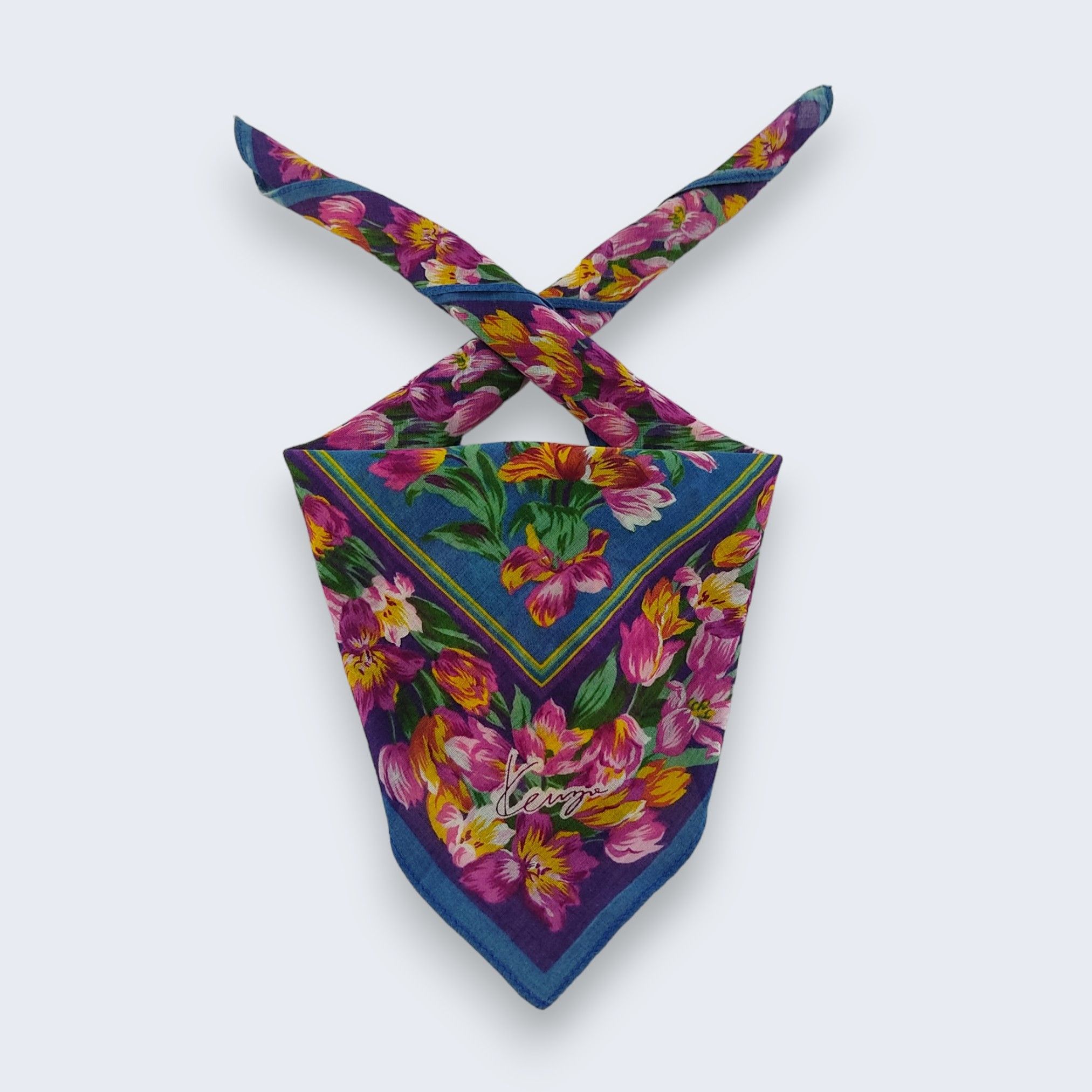 Kenzo Vintage Kenzo Handkerchief Neckerchief Bandana H005M Size ONE SIZE - 1 Thumbnail